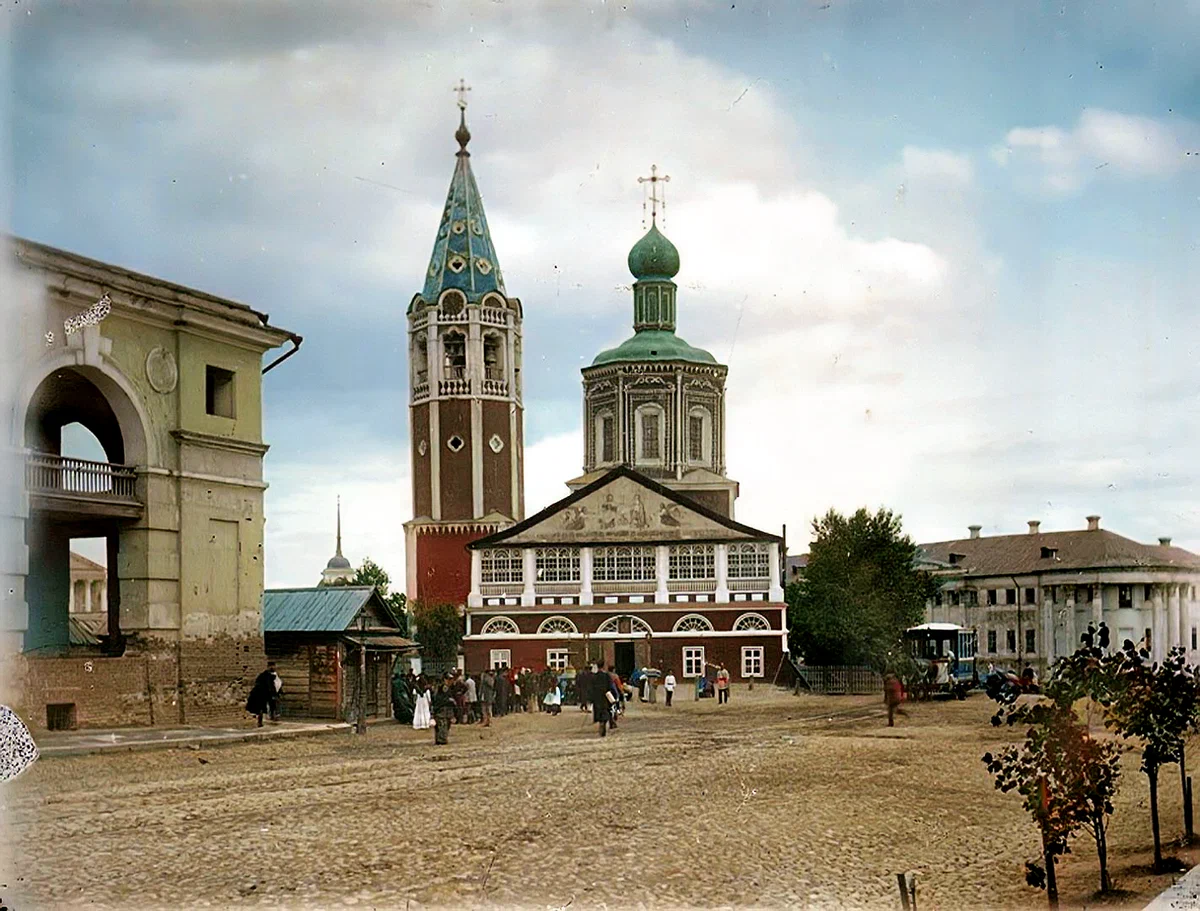 Landscapes of the Saratov province in 1894 - My, Temple, Old photo, Architecture, Colorization, Saratov, Gubernia, Story, The photo, Dubovka, Tsaritsyn, Volga river, Khvalynsk, Longpost