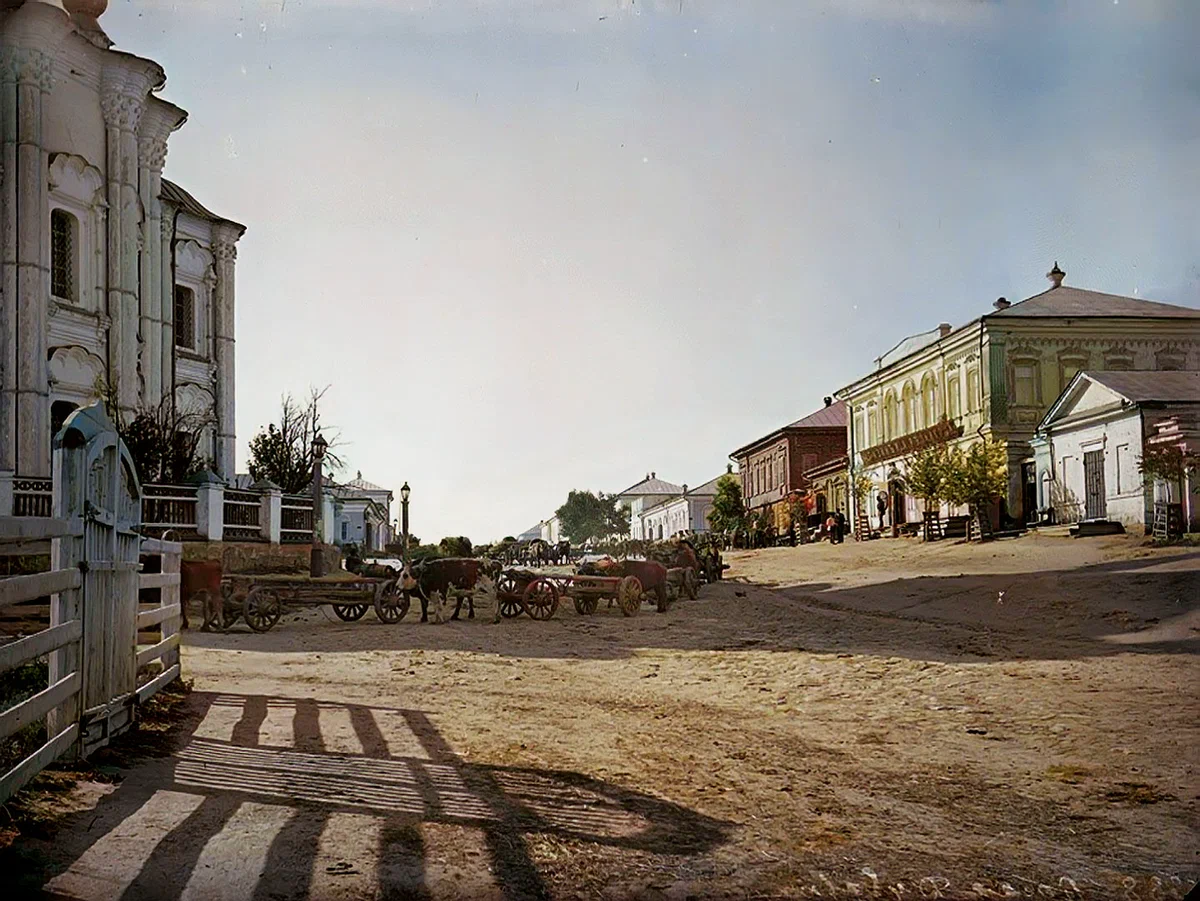 Landscapes of the Saratov province in 1894 - My, Temple, Old photo, Architecture, Colorization, Saratov, Gubernia, Story, The photo, Dubovka, Tsaritsyn, Volga river, Khvalynsk, Longpost