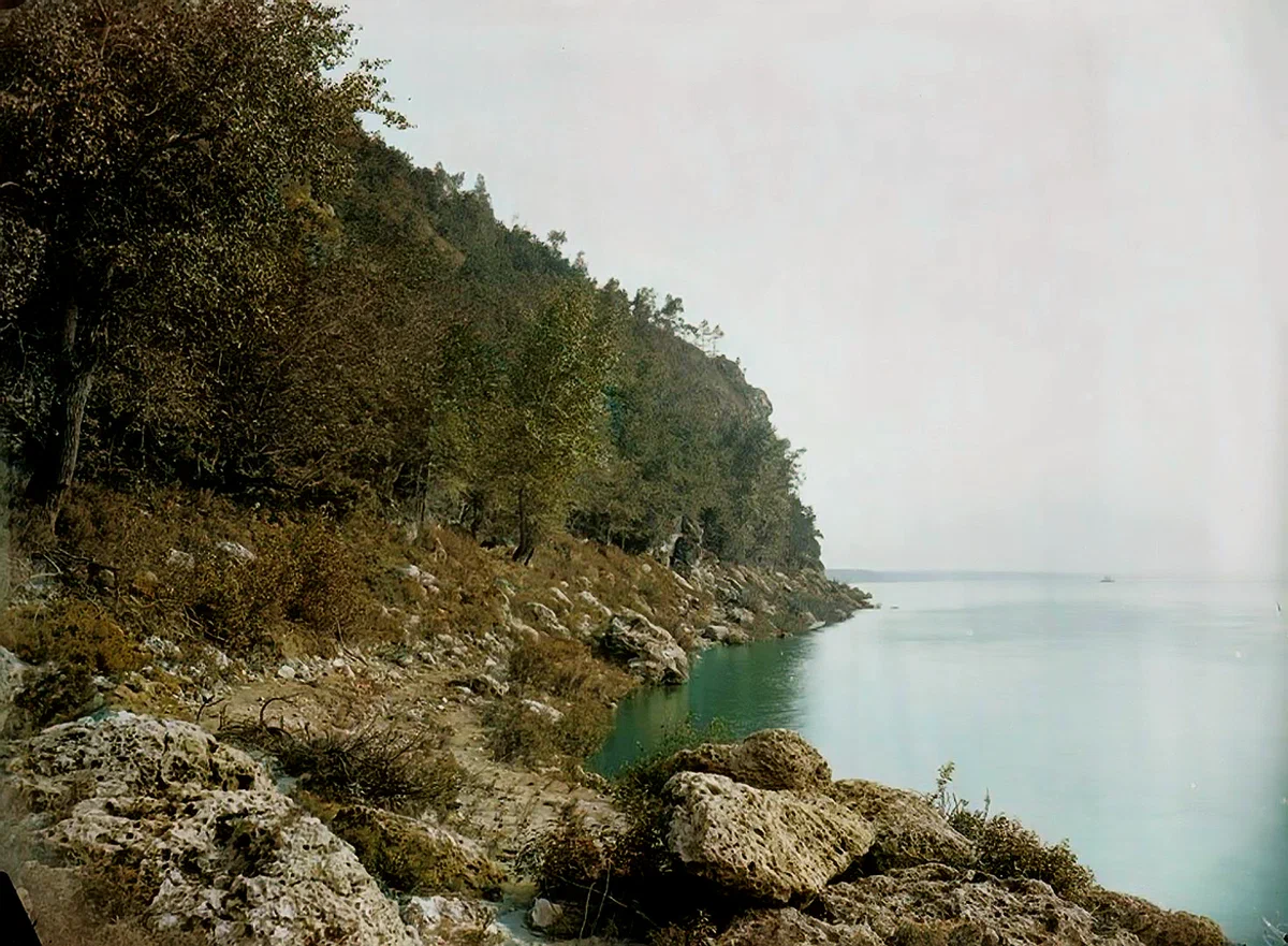 Landscapes of the Saratov province in 1894 - My, Temple, Old photo, Architecture, Colorization, Saratov, Gubernia, Story, The photo, Dubovka, Tsaritsyn, Volga river, Khvalynsk, Longpost