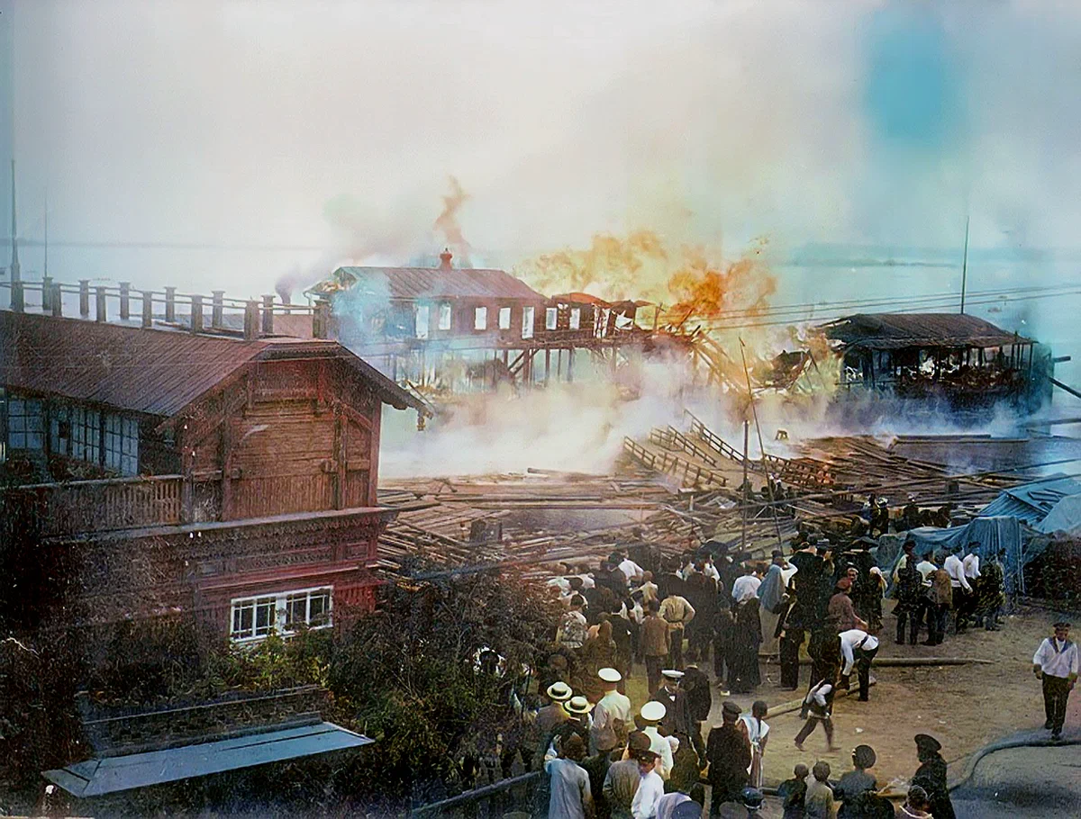 Landscapes of the Saratov province in 1894 - My, Temple, Old photo, Architecture, Colorization, Saratov, Gubernia, Story, The photo, Dubovka, Tsaritsyn, Volga river, Khvalynsk, Longpost