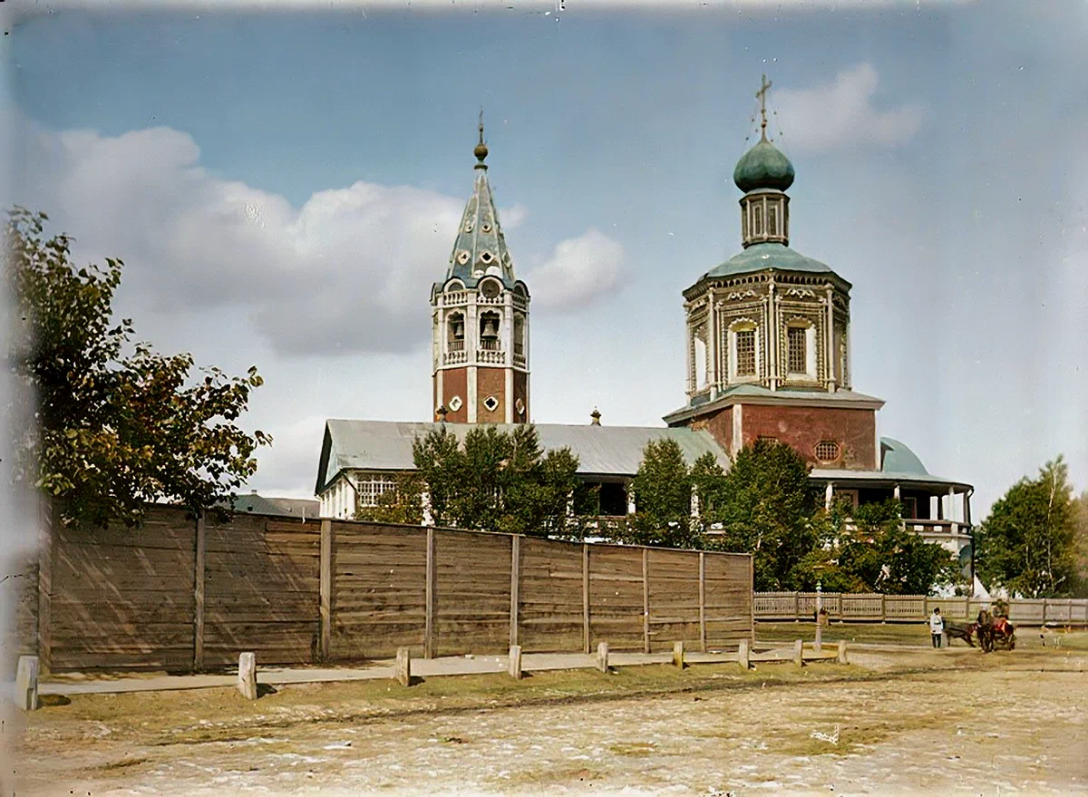 Landscapes of the Saratov province in 1894 - My, Temple, Old photo, Architecture, Colorization, Saratov, Gubernia, Story, The photo, Dubovka, Tsaritsyn, Volga river, Khvalynsk, Longpost