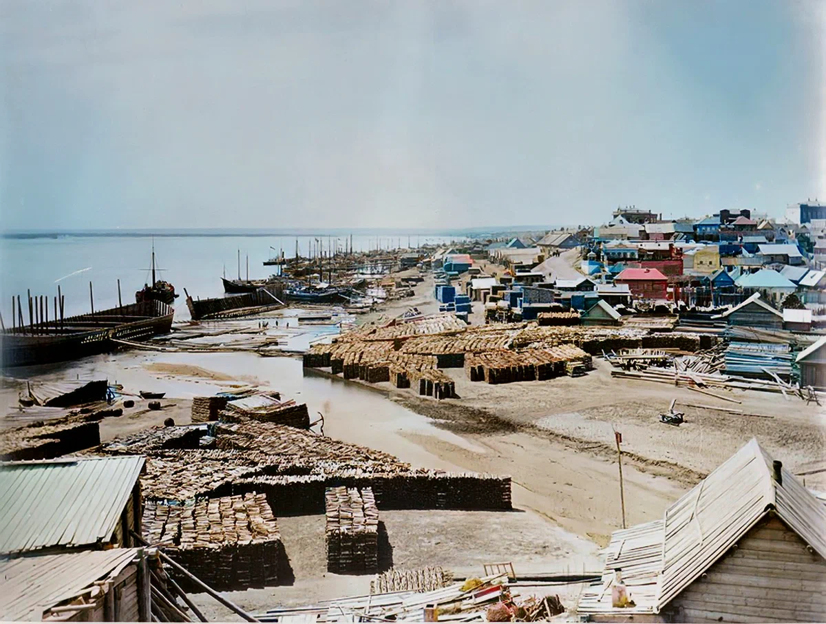 Landscapes of the Saratov province in 1894 - My, Temple, Old photo, Architecture, Colorization, Saratov, Gubernia, Story, The photo, Dubovka, Tsaritsyn, Volga river, Khvalynsk, Longpost