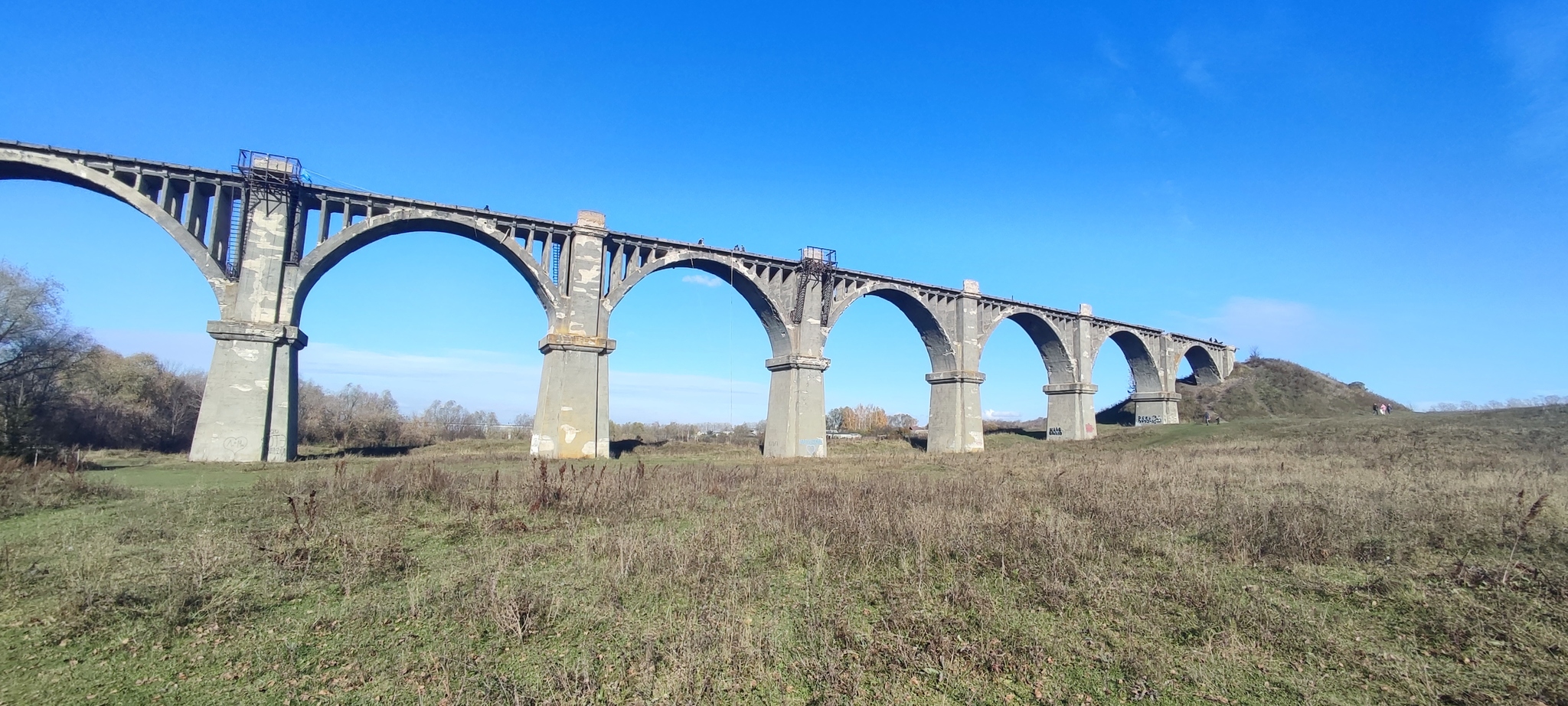 Bridge from Harry Potter in Chuvashia. Mokrinsky bridge - My, Mobile photography, Travels, Russia, Video, Bridge, Viaduct