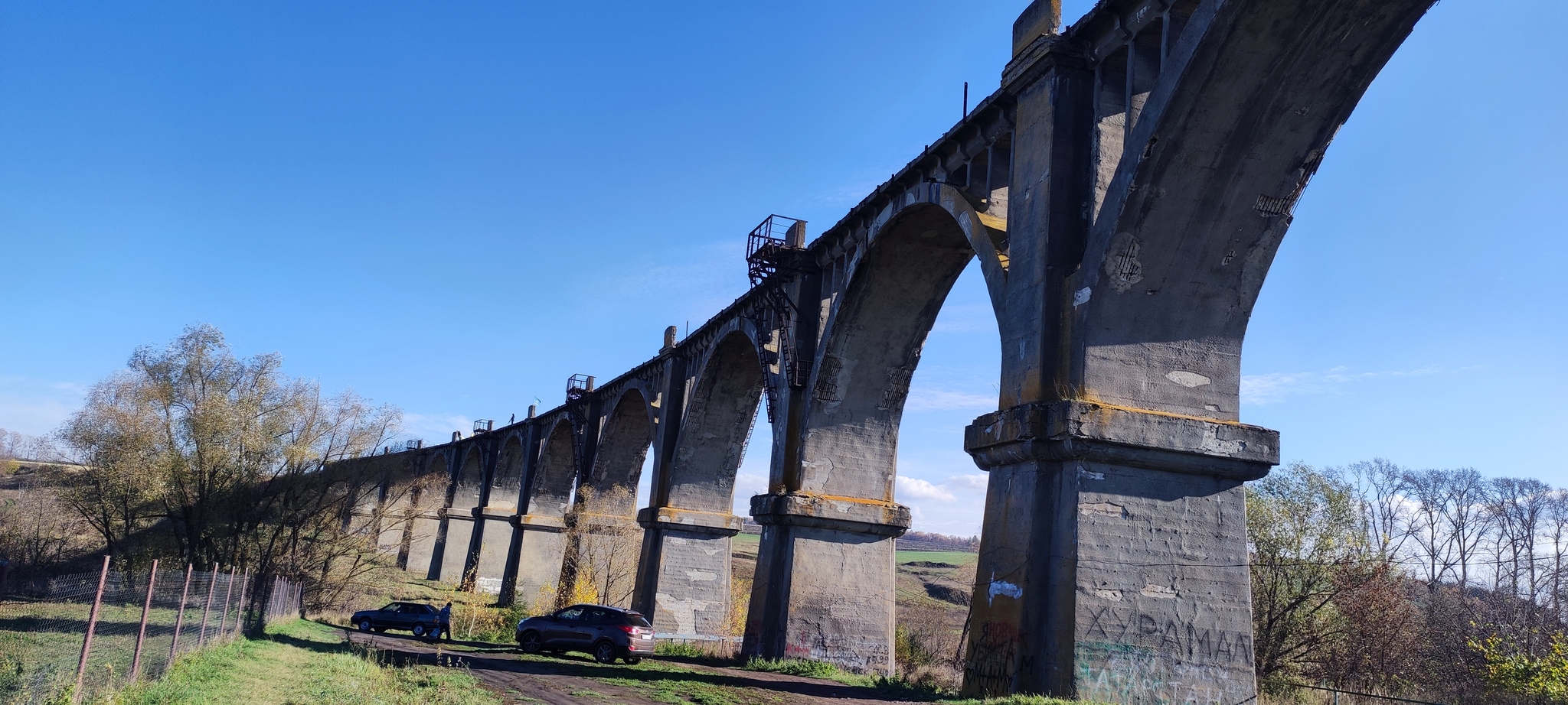 Bridge from Harry Potter in Chuvashia. Mokrinsky bridge - My, Mobile photography, Travels, Russia, Video, Bridge, Viaduct