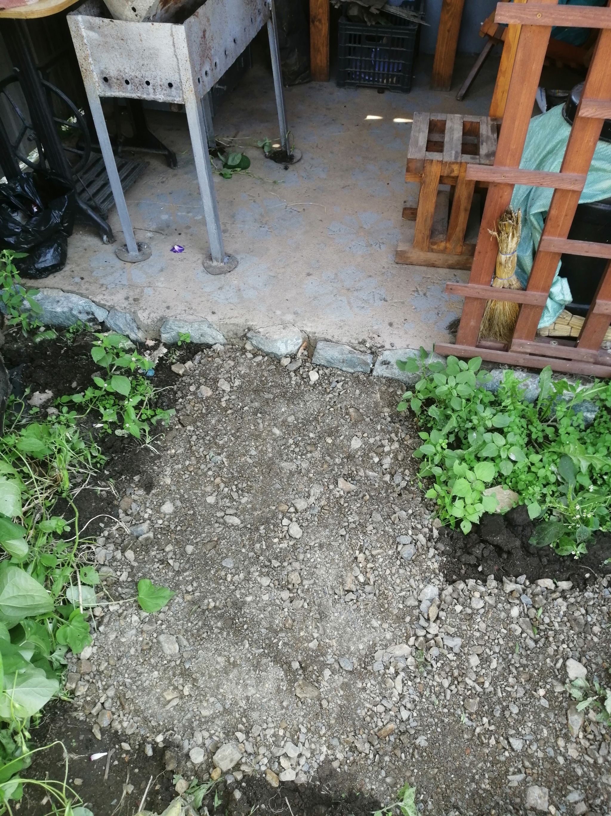 The path is concrete, fast and not expensive - My, Track, Land plot, My house, Building, Dacha, Longpost