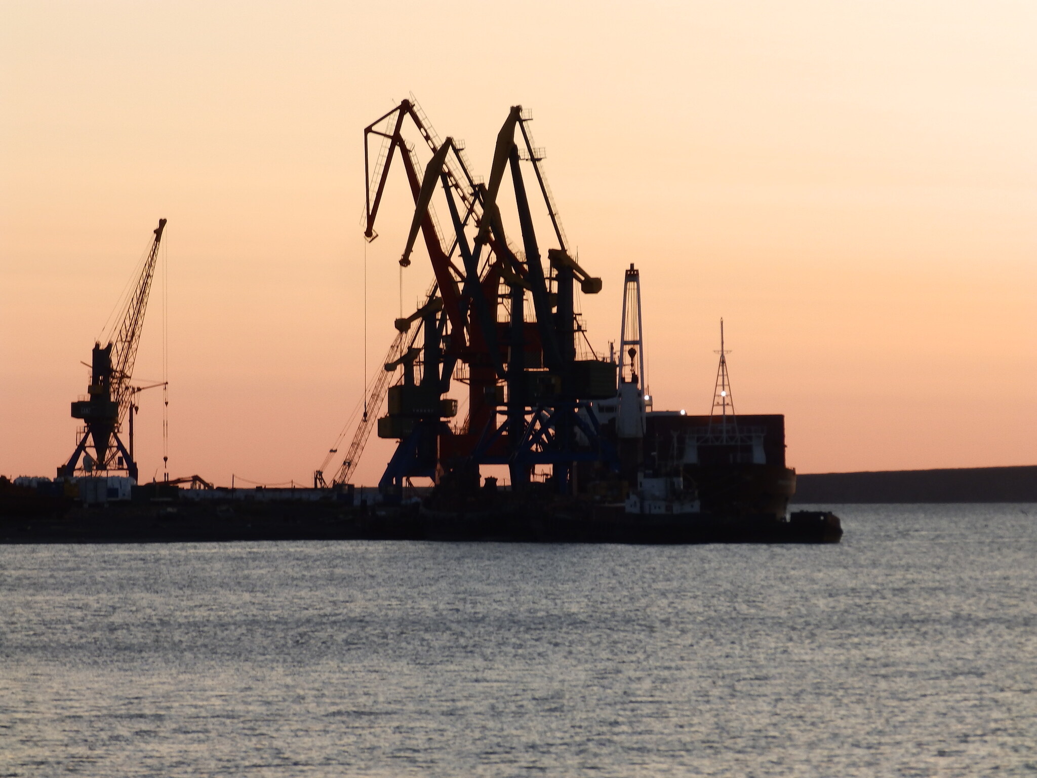 There is a city of Pevek in Chukotka. Navigation - My, Pevek, Arctic, Chukotka, North, Sevmor Way, Tanker, Icebreaker, Nuclear icebreaker, Port, Longpost, The photo