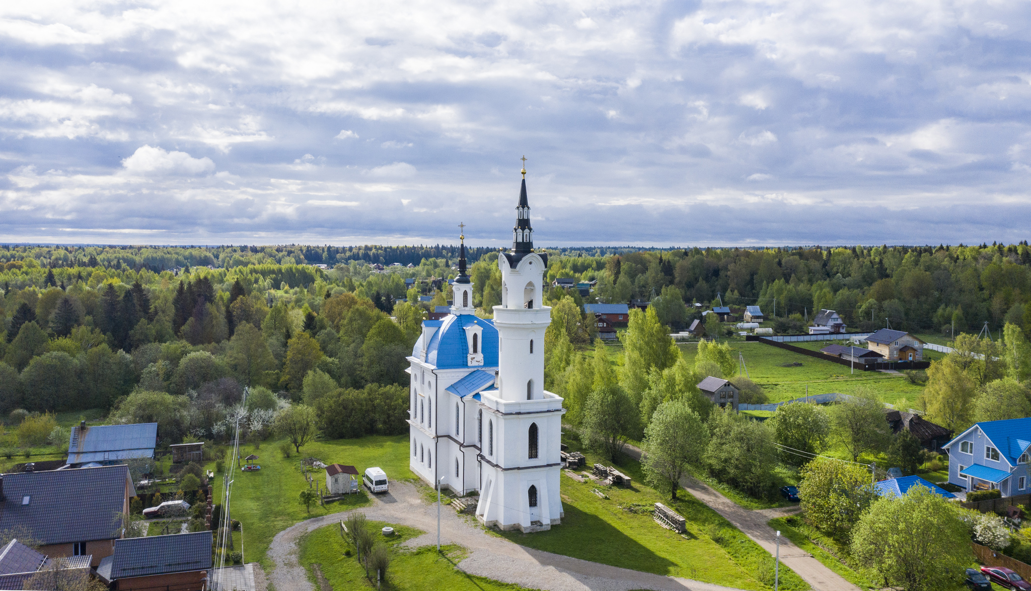 Церковь Архангела Михаила - Моё, Аэросъемка, Квадрокоптер, Дрон, Фотография, Достопримечательности, Архитектура, Природа, Видео, Длиннопост