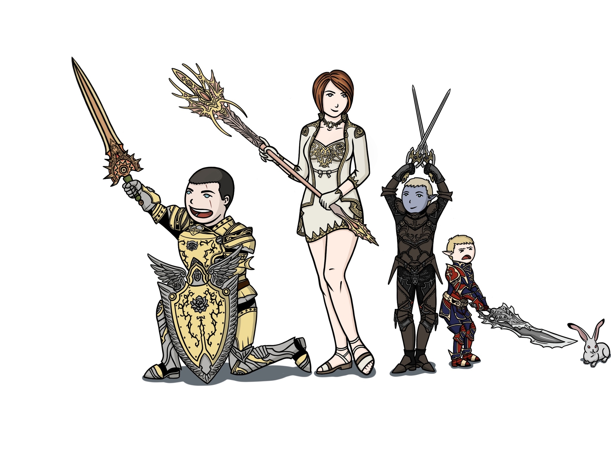 Каракули по мотивам Lineage2 - Моё, Скетч, Начинающий художник, Рисование, Procreate, Иллюстрации, Длиннопост