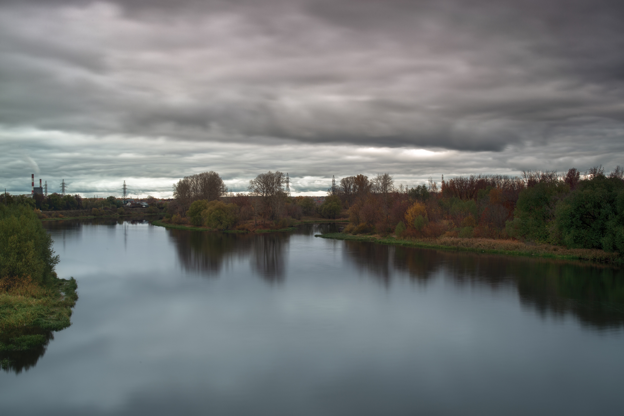 View from the bridge, Tver - My, The photo, Sky, Nature, Tver, Town, Autumn