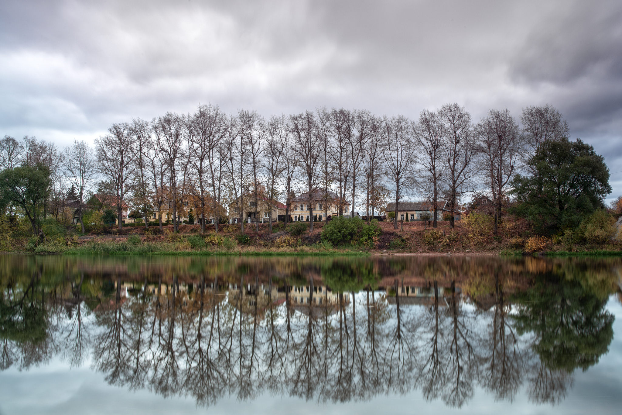 Autumn - My, The photo, Nature, Sky, River, Tver, Autumn, Reflection