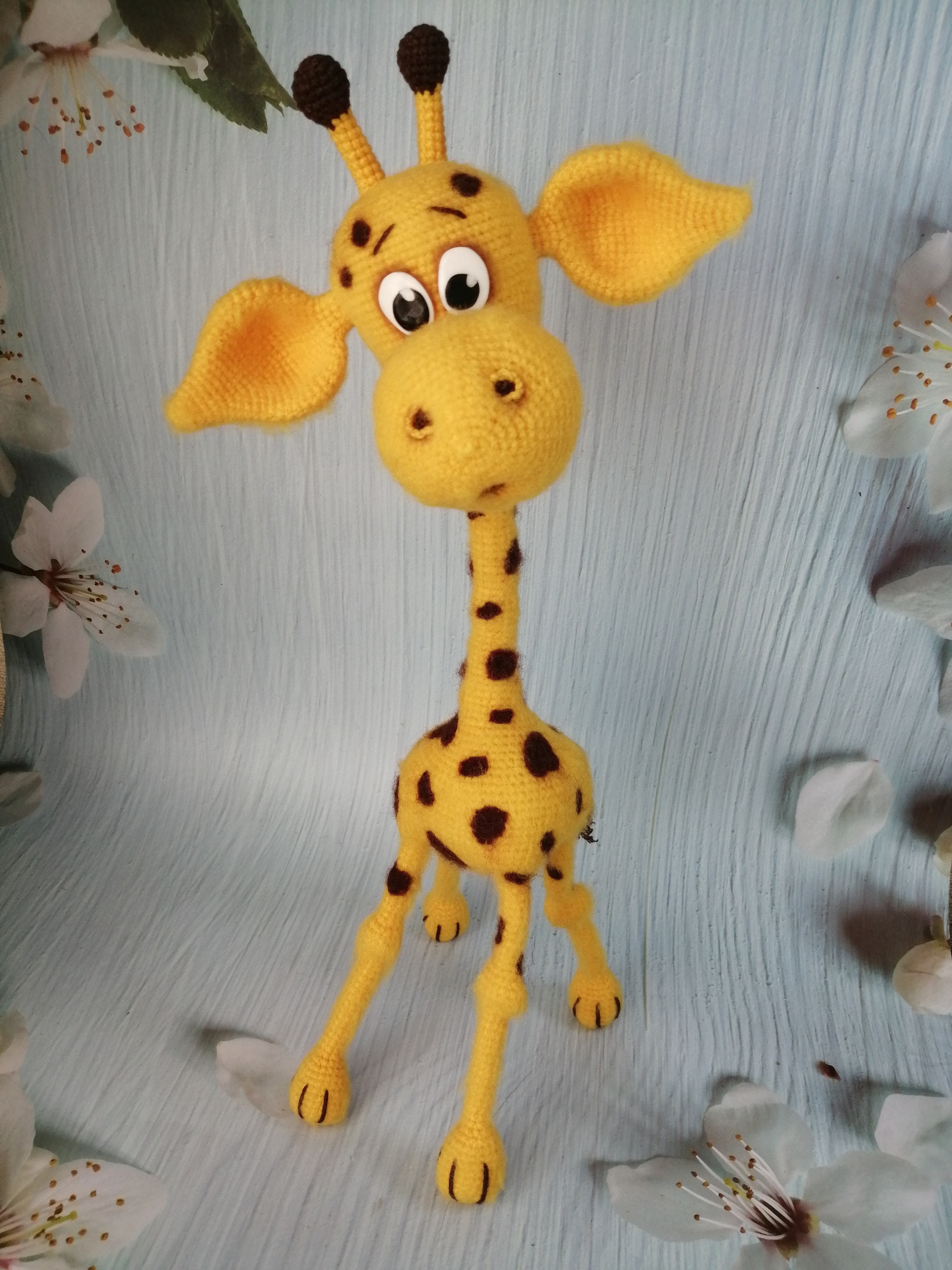 Friday Post))) - My, Knitted toys, Giraffe, Crochet, Longpost