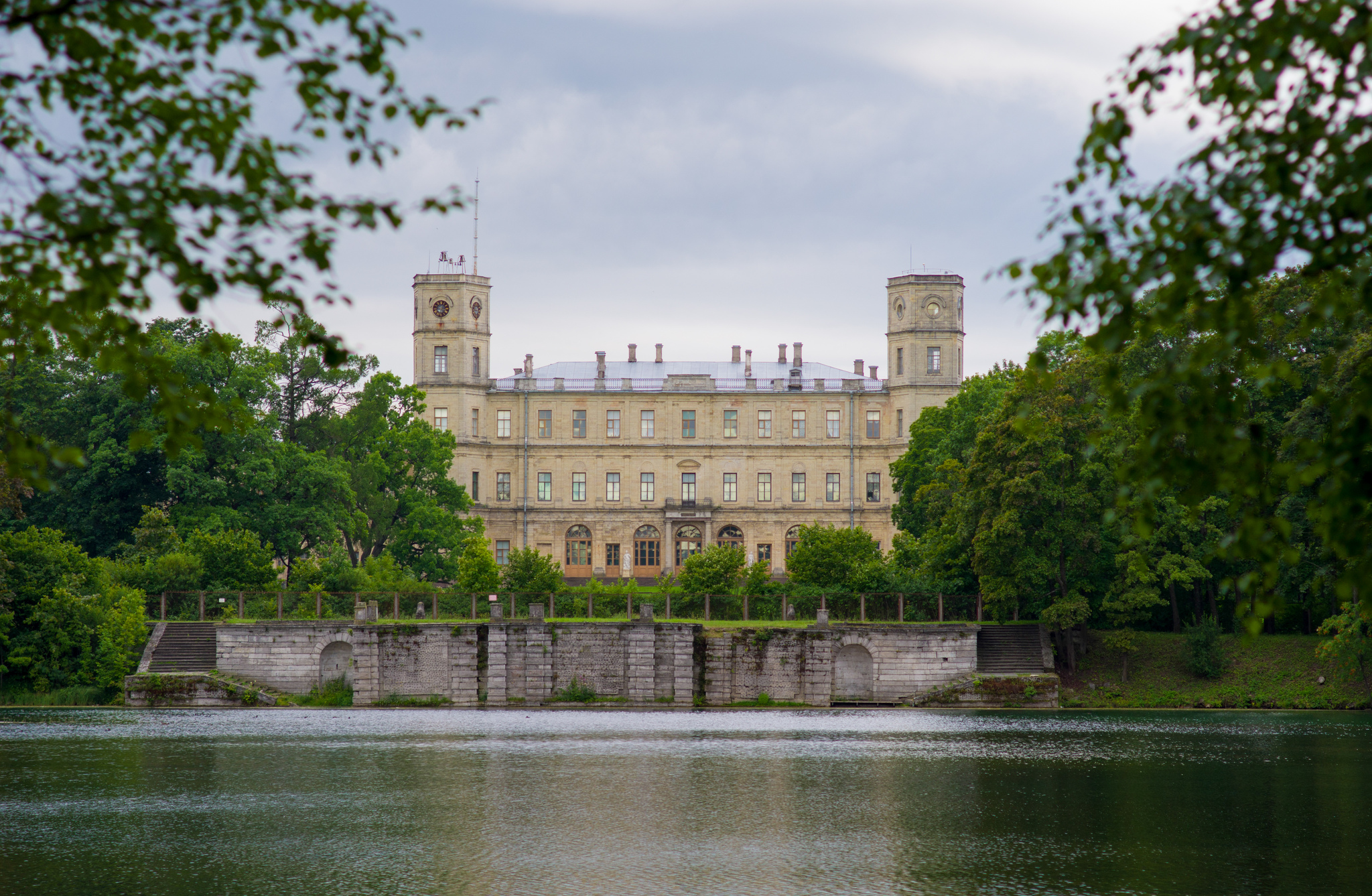 Grand Gatchina Palace. 2020 year - My, Russia, Gatchina, Castle, Pond, Sky, The park, Landscape, Travels