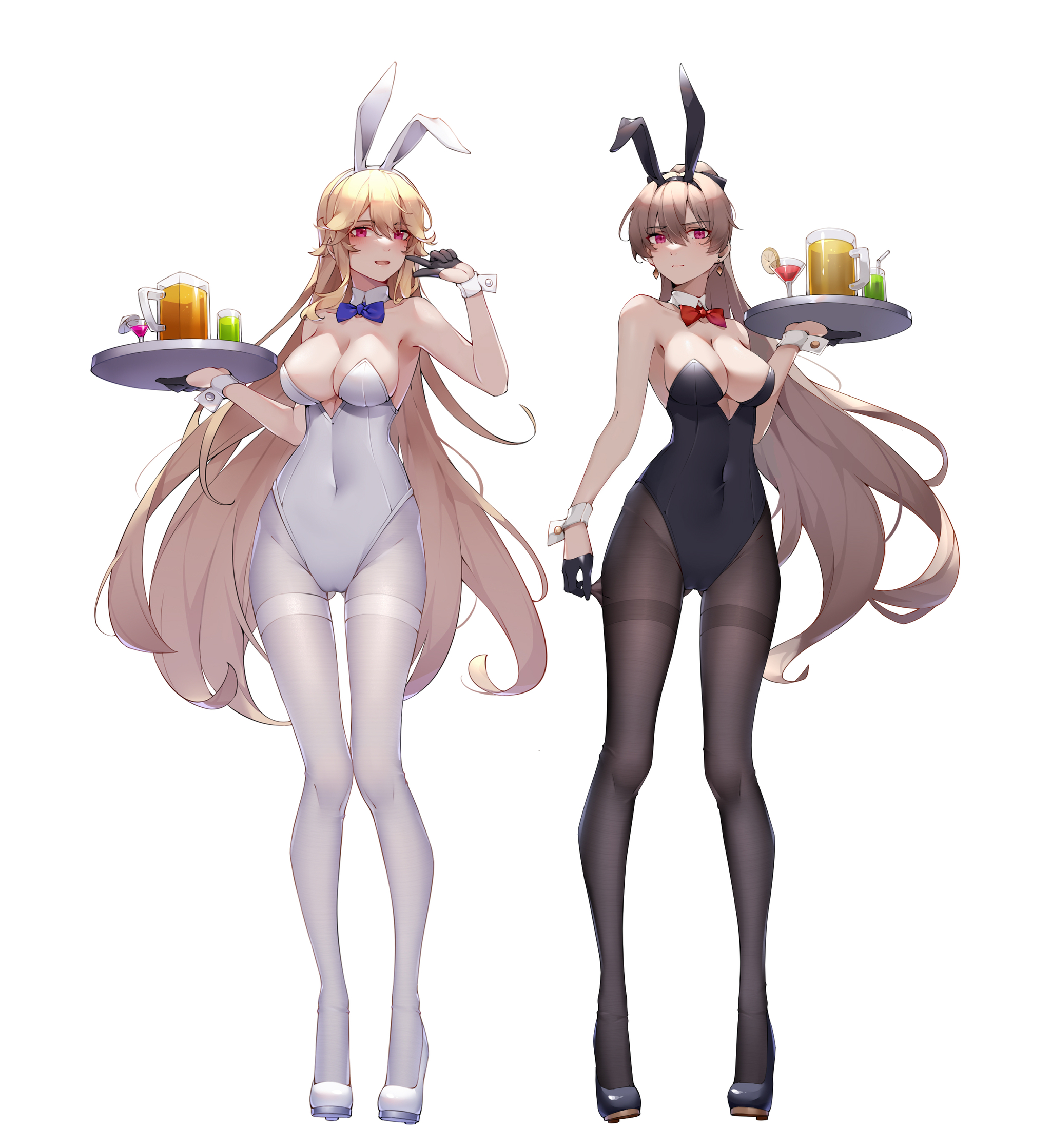 Bunnies - NSFW, Anime, Anime art, Azur lane, Jean Bart, Richelieu, Boobs, Tights, Hand-drawn erotica, Erotic, Longpost