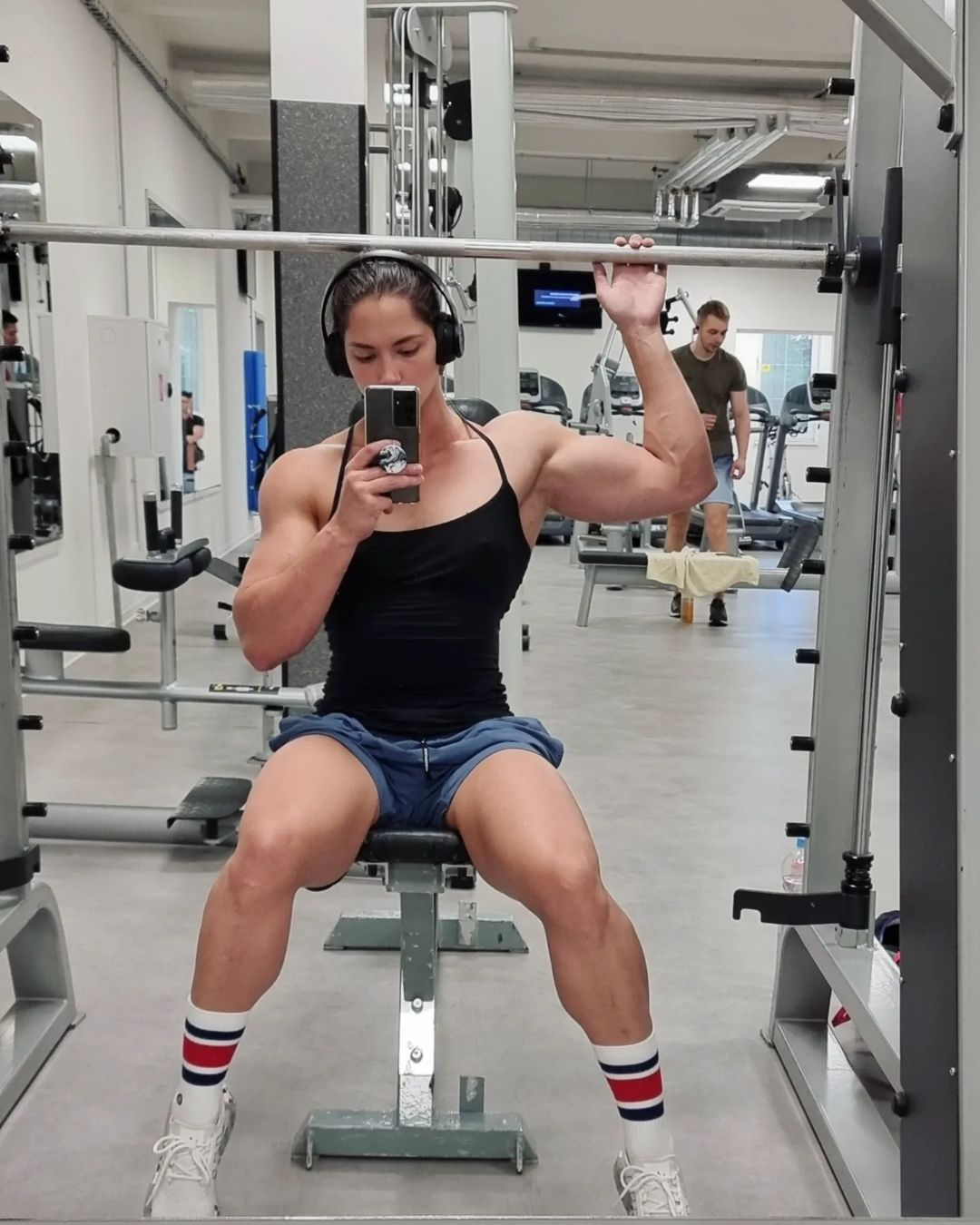 Vladislav Galagan - NSFW, Slava Galagan, Bodybuilders, Strong girl, Sports girls, Booty, Muscle, beauty, Girls, Fitness, Video, Vertical video, Soundless, Longpost, The dress