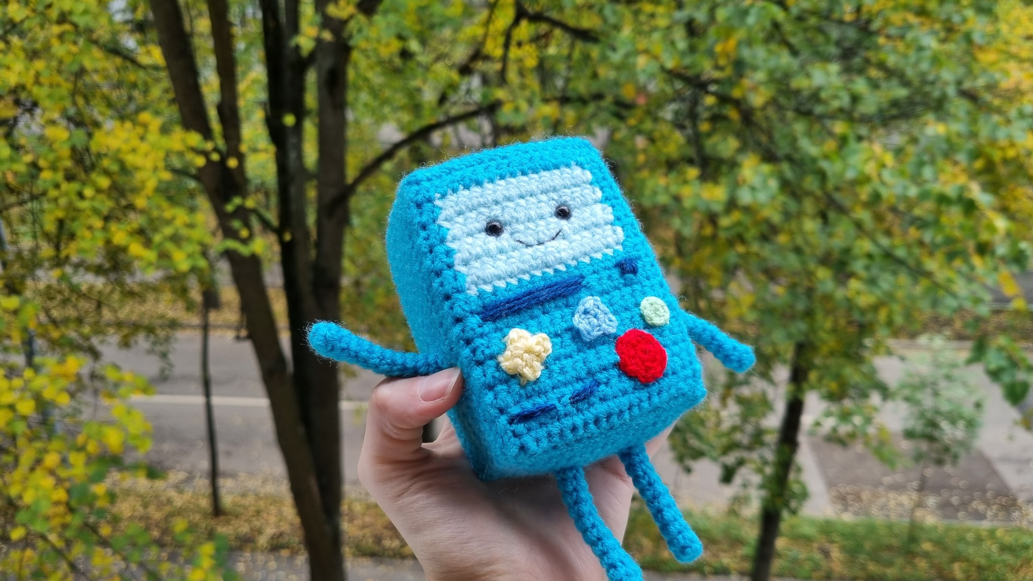 What about the adventure time? - My, Knitting, Crochet, Knitted toys, Needlework, Needlework without process, Toys, Cartoons, Adventure Time, Bmo, Soft toy, Author's toy, Longpost