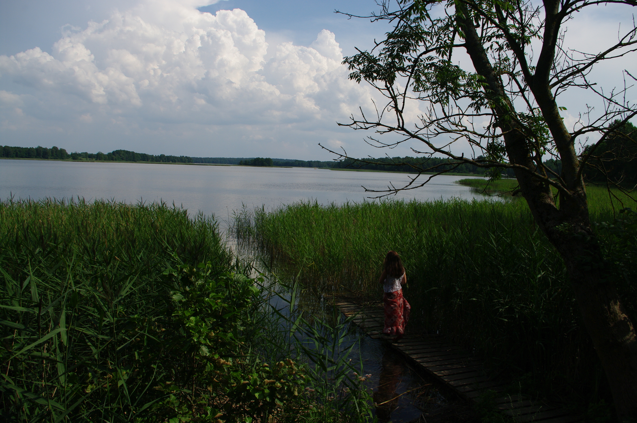 Path - My, Lake, Water, Women, Clouds