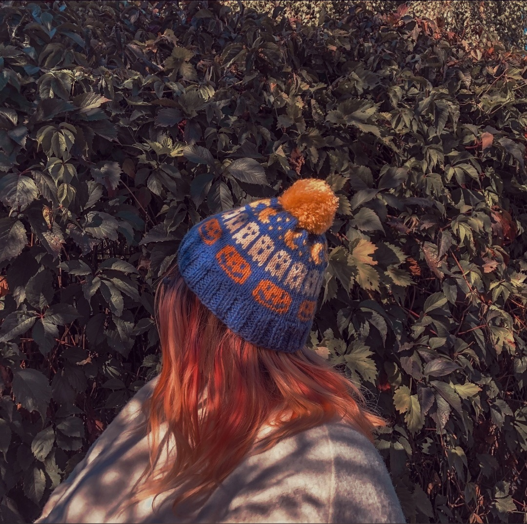 Ghost Cap - My, Needlework, Knitting, Autumn, Knitting, Призрак