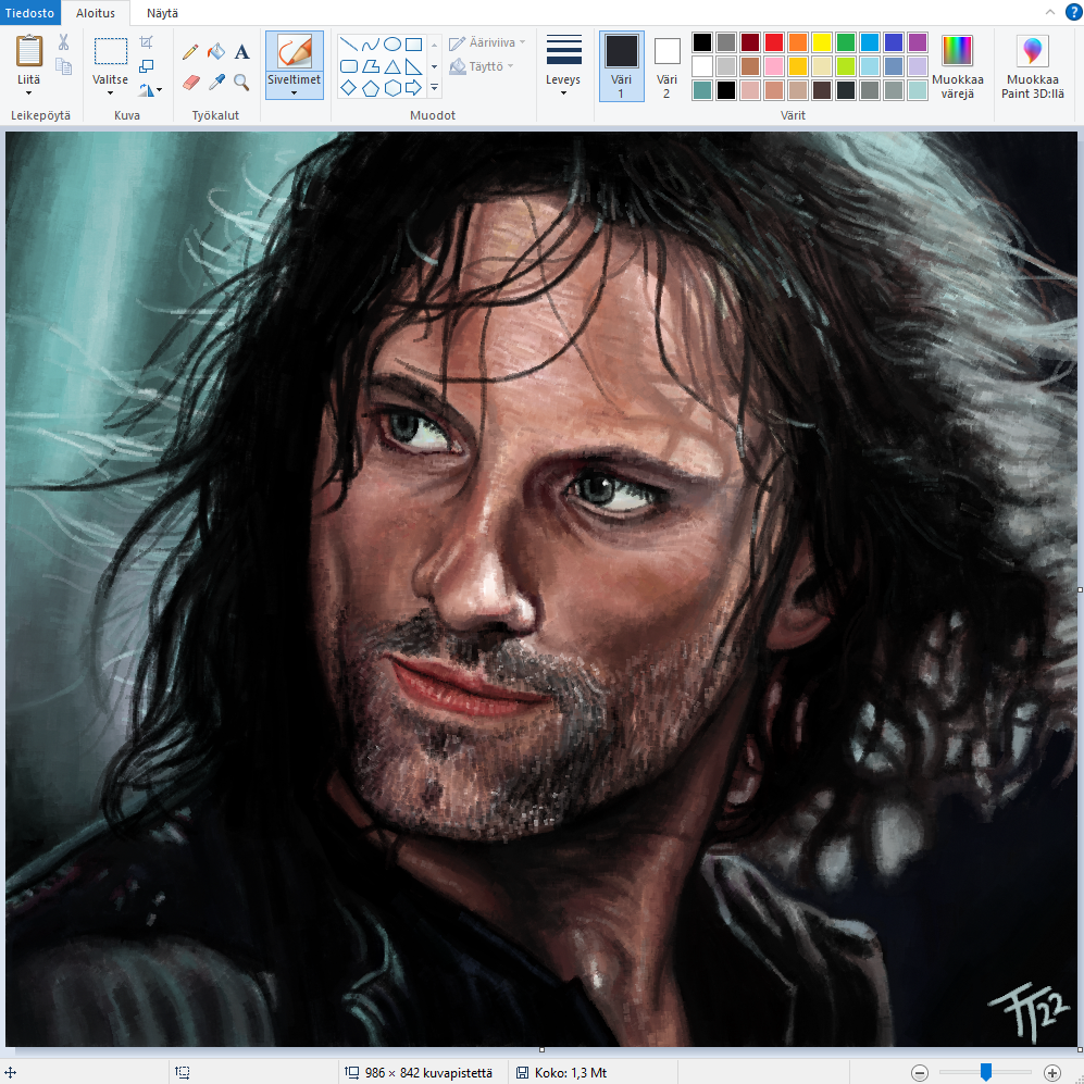 Aragorn in MS Paint, drawn with a mouse - Aragorn, Lord of the Rings, Paint
