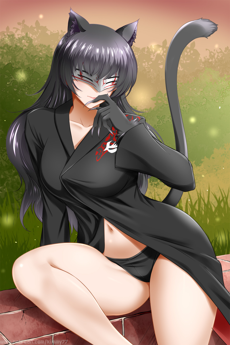 Киска - NSFW, RWBY, Anime Art, Аниме, Арт, Рисунок, Сиськи, Kimmy77, Blake Belladonna, Хвост, Длиннопост