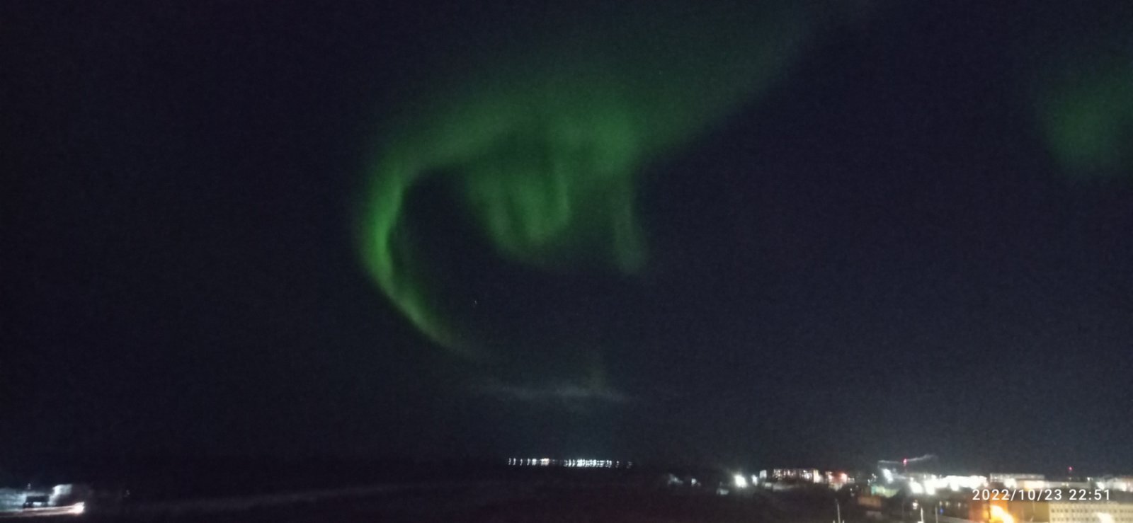 Northern lights in Naryan-Mar - My, Sky, Polar Lights, Nature, Longpost