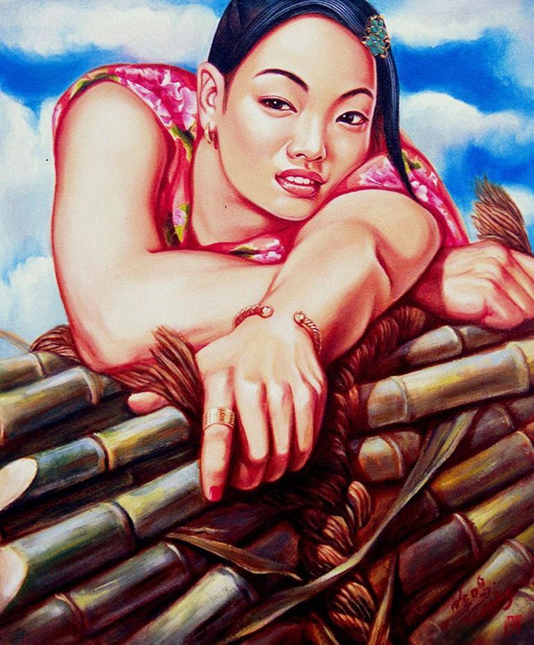 Girls in the Chinese Army: Hu Min's Sexy Painting - NSFW, China, Chinese, Painting, Artist, The culture, Erotic, Modern Art, Painting, Longpost