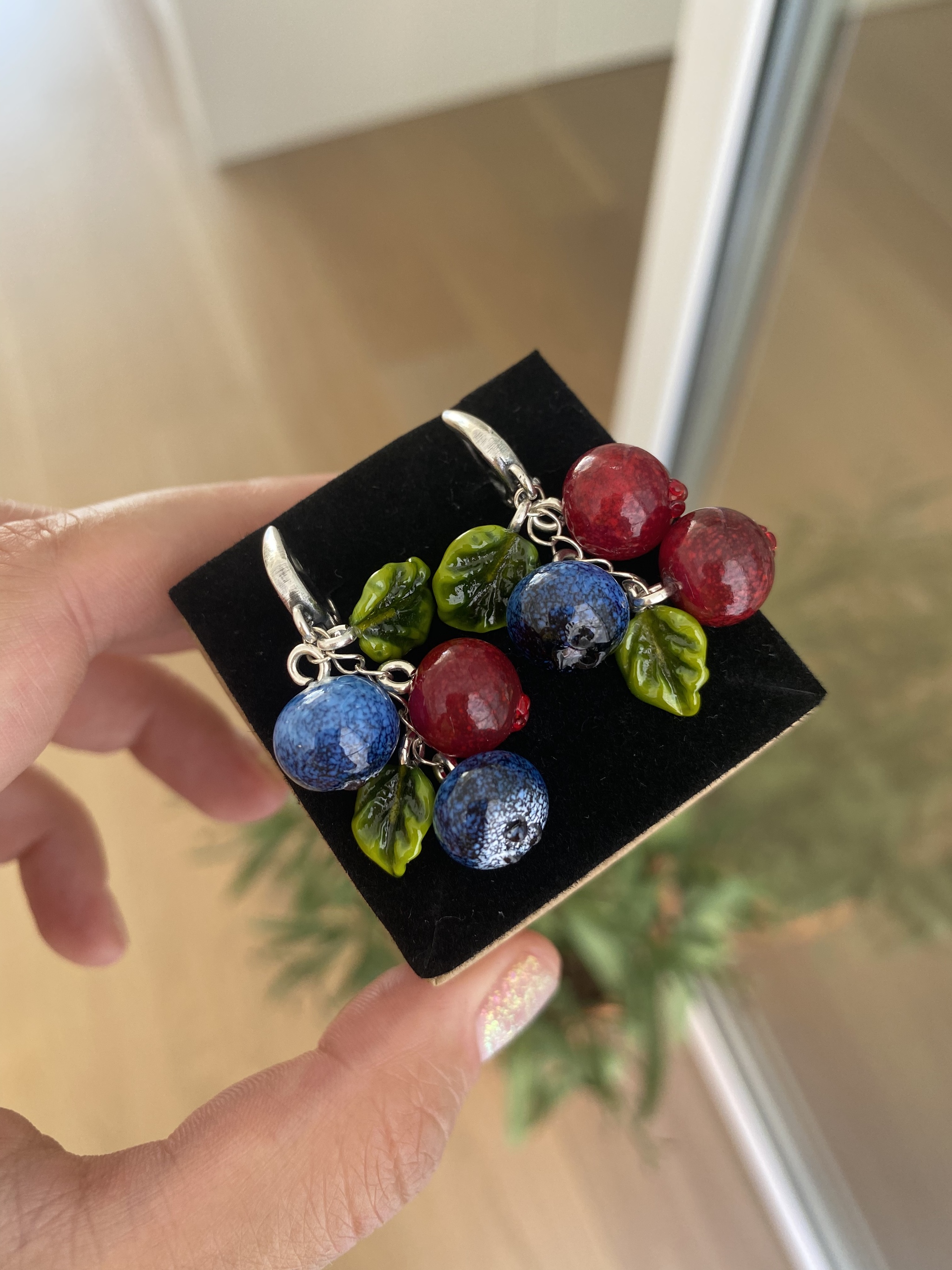 glass berries - My, Needlework without process, Lampwork, Decoration, Longpost, Needlework