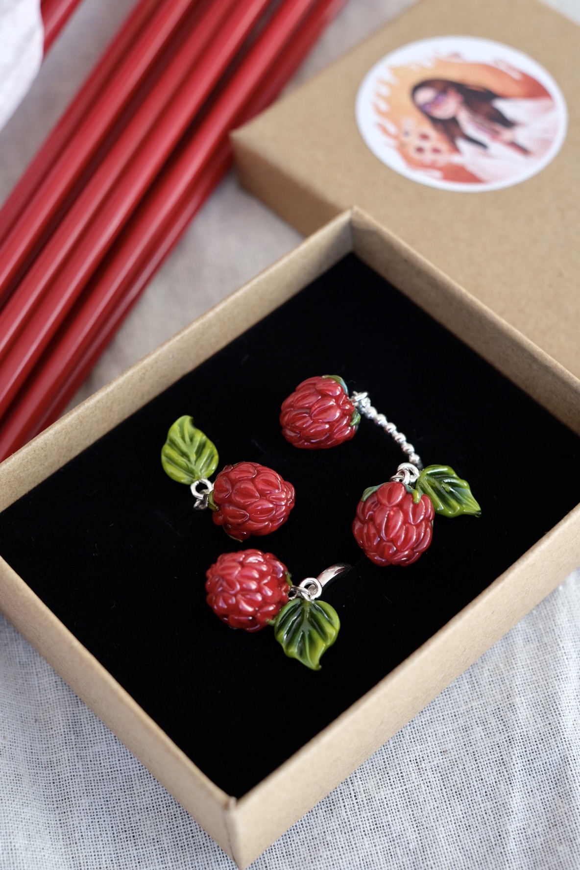 glass berries - My, Needlework without process, Lampwork, Decoration, Longpost, Needlework