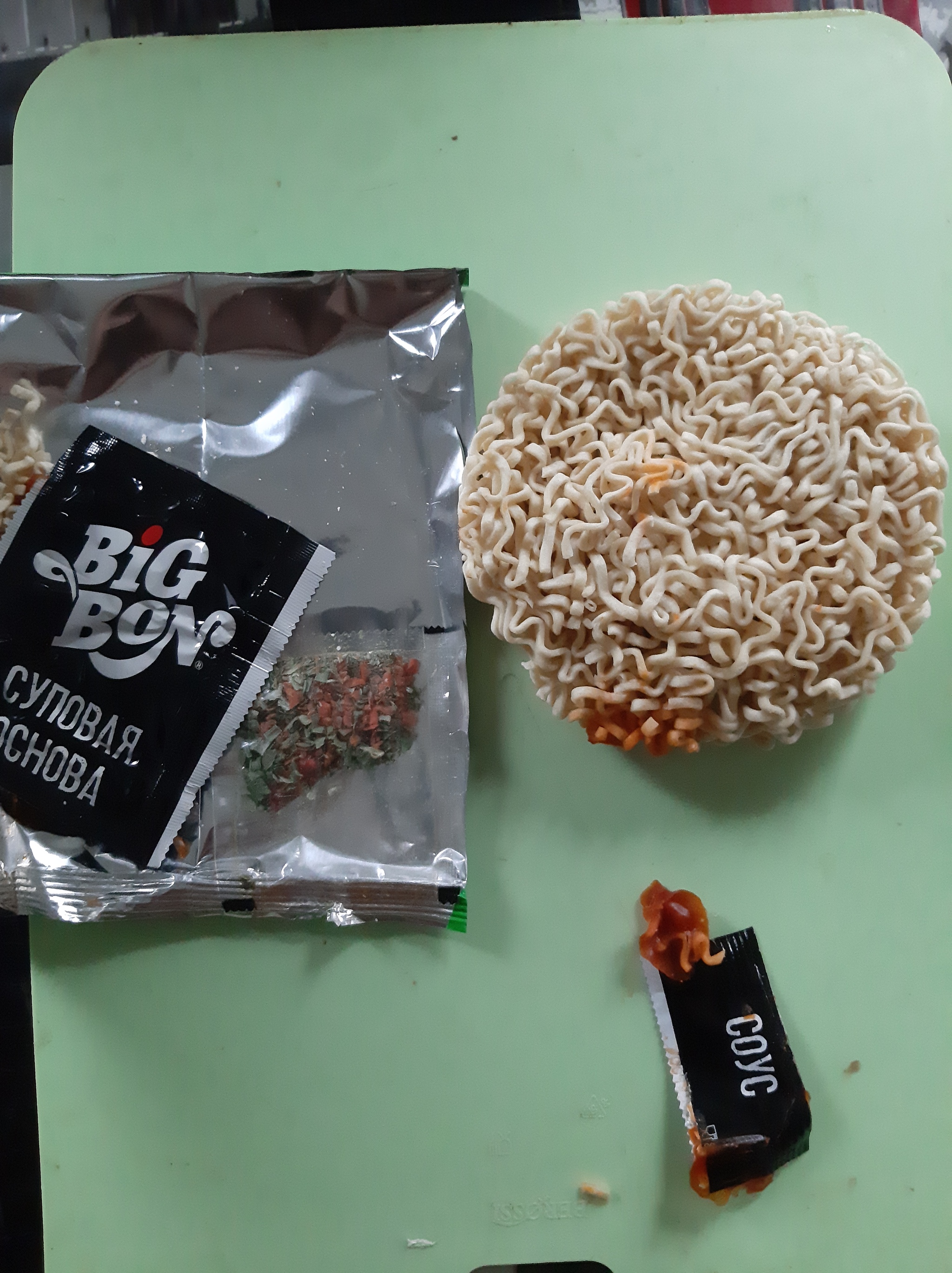 Negative presence of sauce in BigBon noodles - My, Noodles, Doshirakology, Bigbon, Longpost, Absence, Sauce