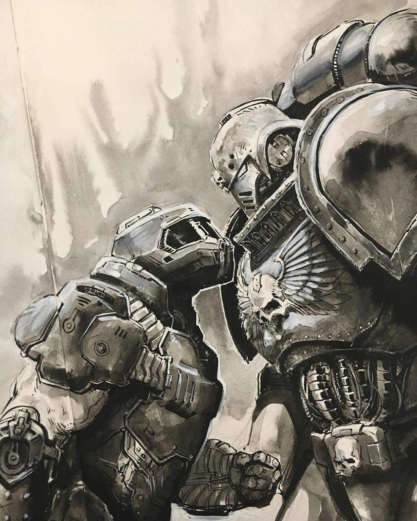 Is Dumgai equal in strength to the Primarch? - Doom, Doom eternal, Warhammer 40k, Adeptus Astartes, Repeat