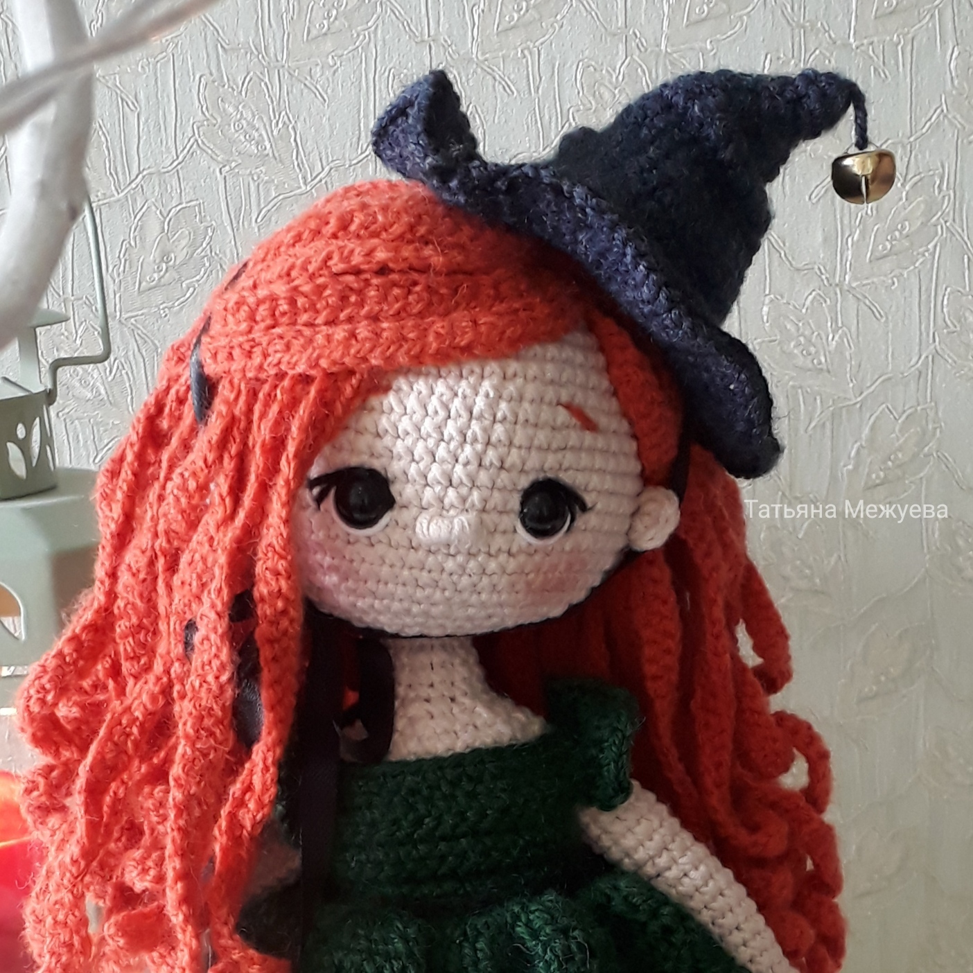 Little Witch Samantha - My, Knitted toys, Knitting, Crochet, Needlework without process, Creation, Author's toy, Witch, Halloween, Magic, Wizards, Longpost