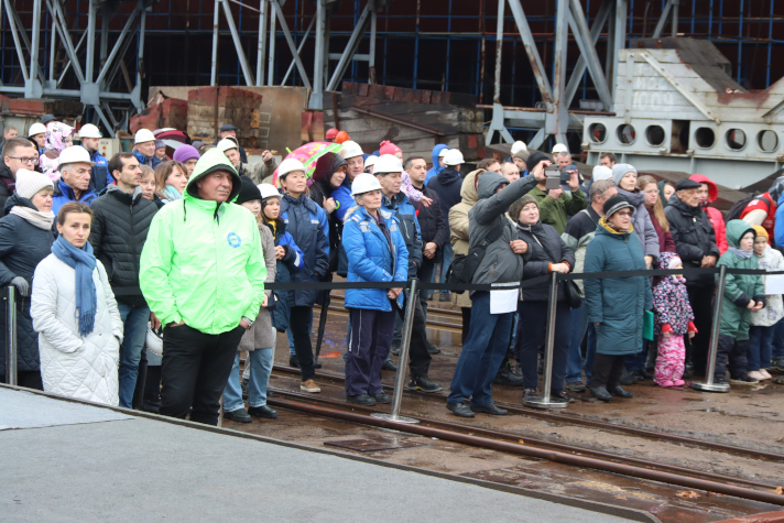 Petersburg launched the 5th fishing trawler of project 170701 Captain Tuzov - news, Russia, Sdelanounas ru, Shipbuilding, Trawler, Saint Petersburg, Longpost