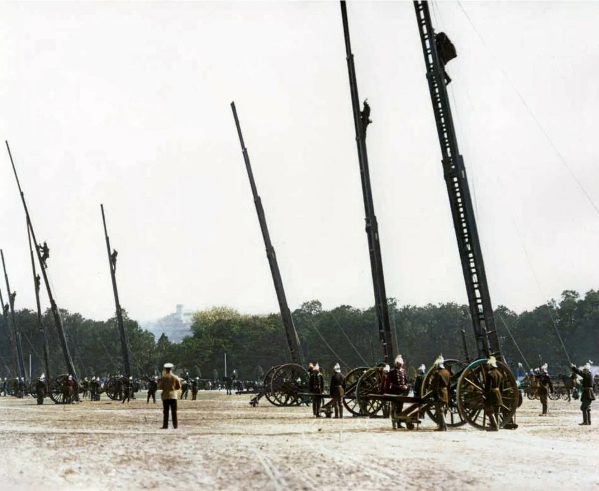 How were fires extinguished under the tsar? Fire Department of the Russian Empire - My, Colorization, Story, The photo, Firefighters, Old photo, Longpost, Saint Petersburg