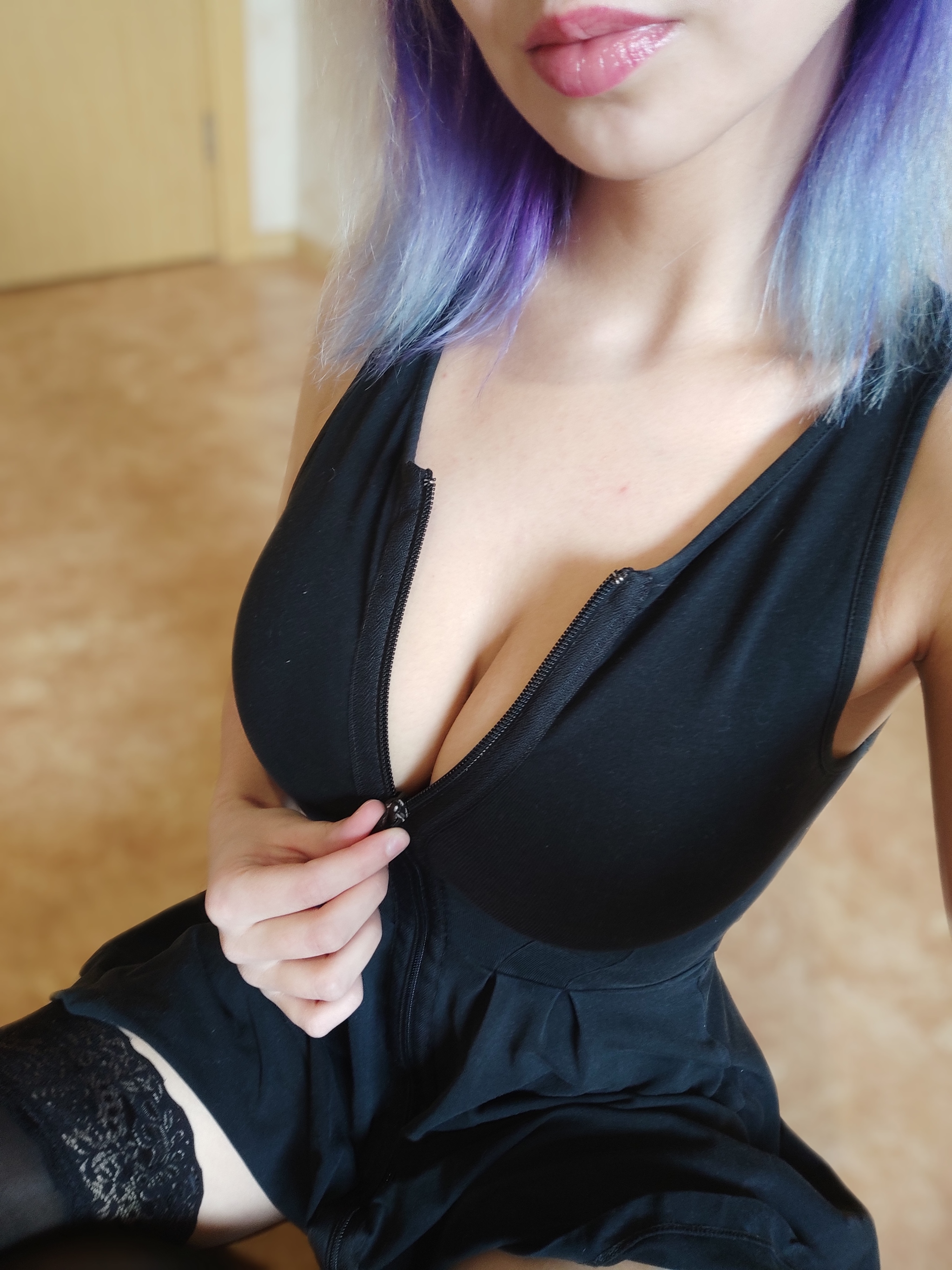 Hosiery - NSFW, My, Homemade, Boobs, Booty, Colorful hair, Longpost