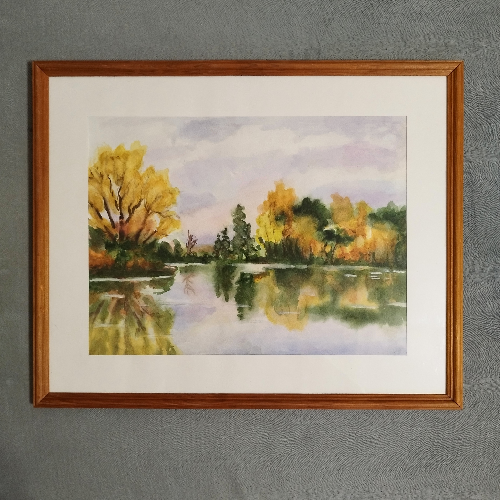 Watercolor, technique wet size 30*40 + passport and frame - My, Watercolor, Painting, Interior, Longpost