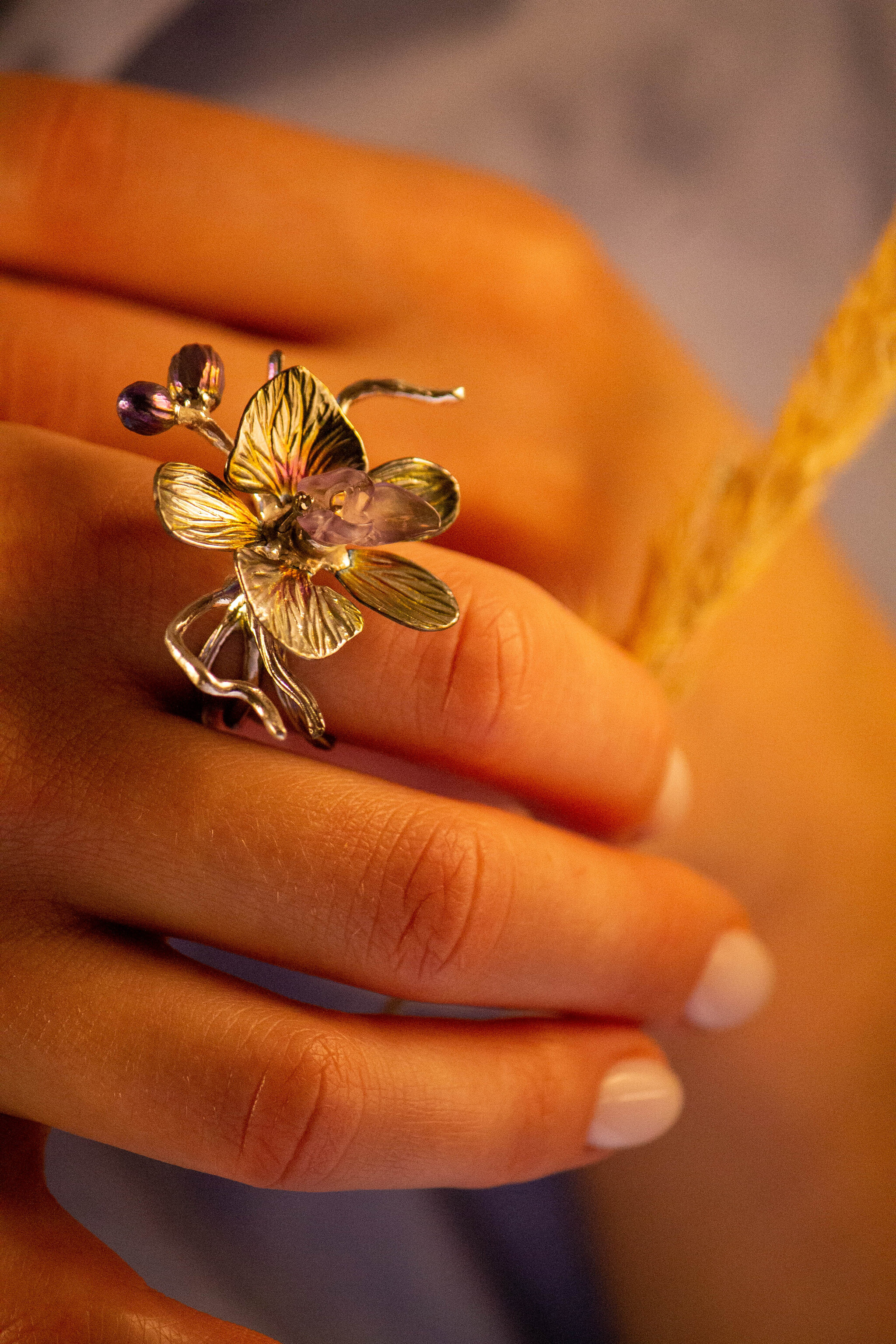 Ring on the background of a girl in blue - My, Decoration, Titanium, The photo, Longpost