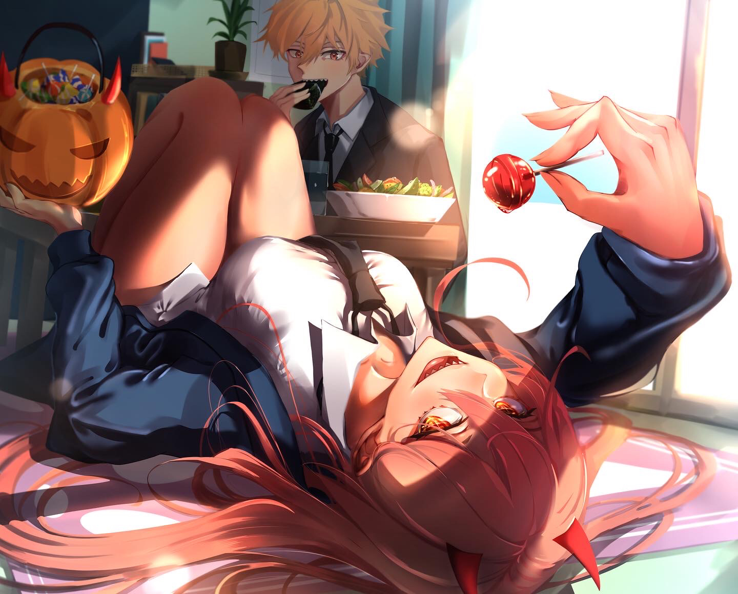 Halloween candy - Anime art, Anime, Chainsaw man, Power (Chainsaw Man), Denji