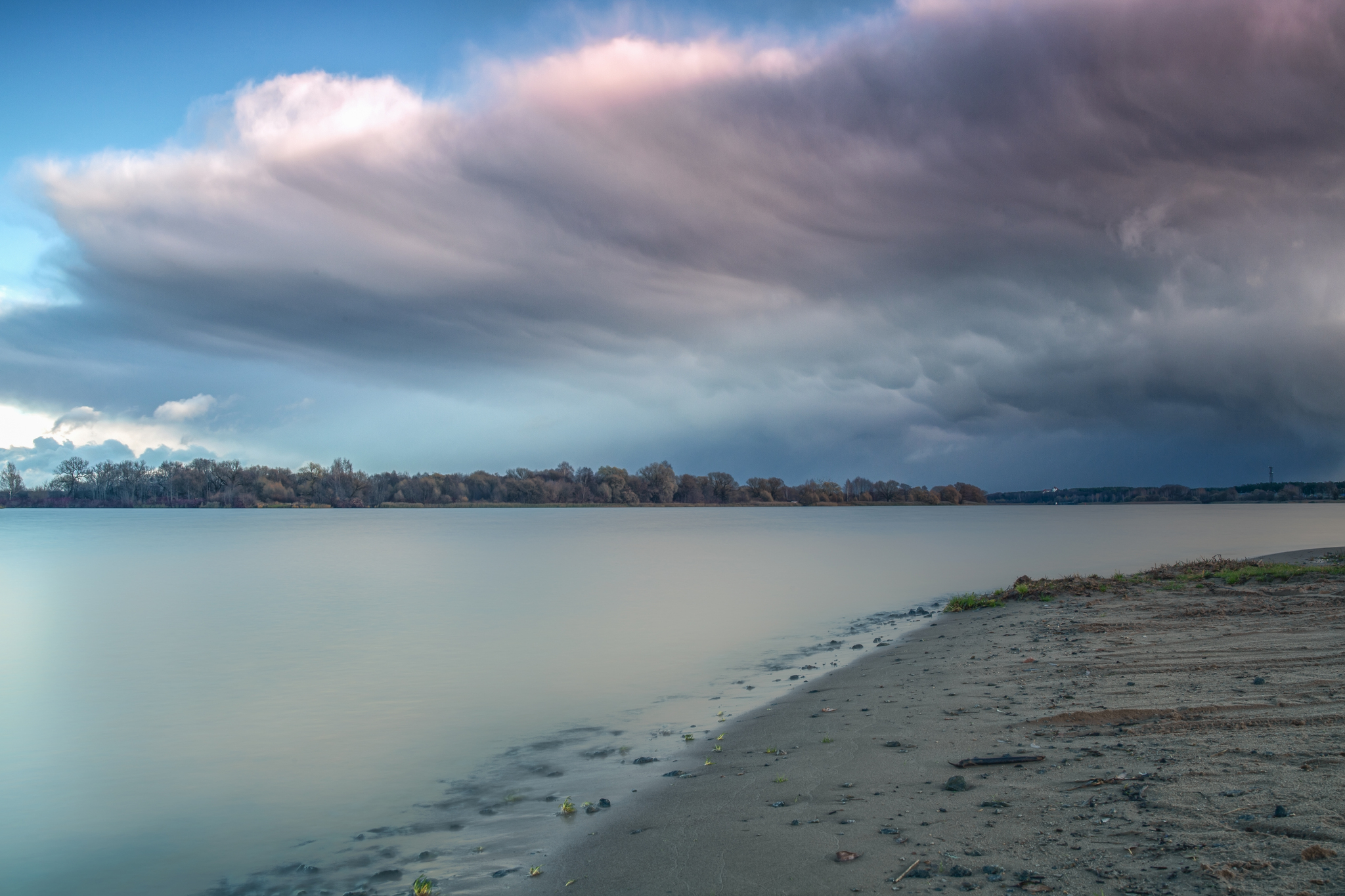 On the banks of the Volga - My, The photo, Nature, Sky, Autumn, River, Clouds