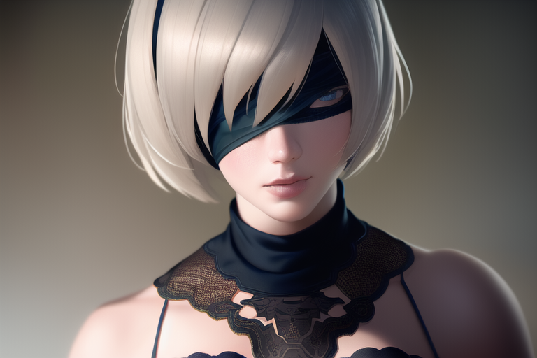 The best android from NovelAI - NSFW, My, Art, Нейронные сети, Artificial Intelligence, Girls, Anime, 2D, Stable diffusion, Longpost, Anime art, Yorha unit No 2 type B, NIER Automata, Booty