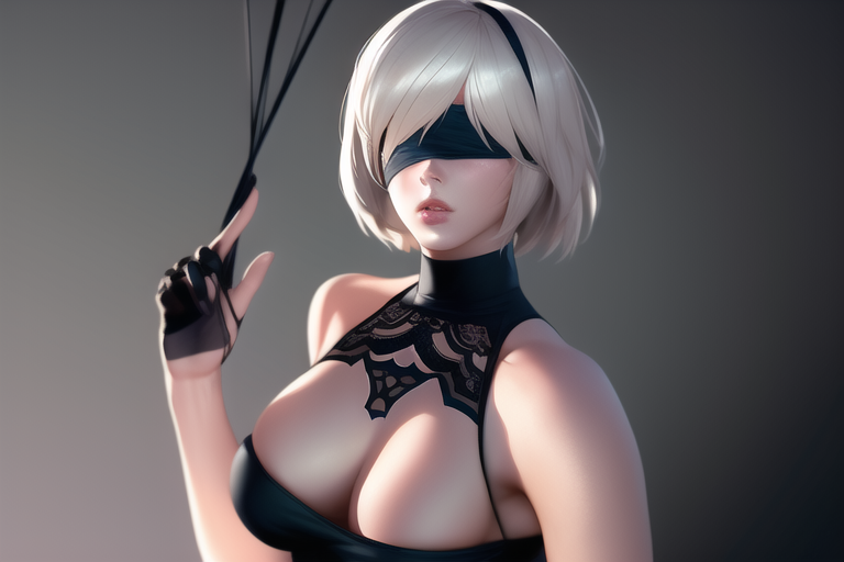 The best android from NovelAI - NSFW, My, Art, Нейронные сети, Artificial Intelligence, Girls, Anime, 2D, Stable diffusion, Longpost, Anime art, Yorha unit No 2 type B, NIER Automata, Booty