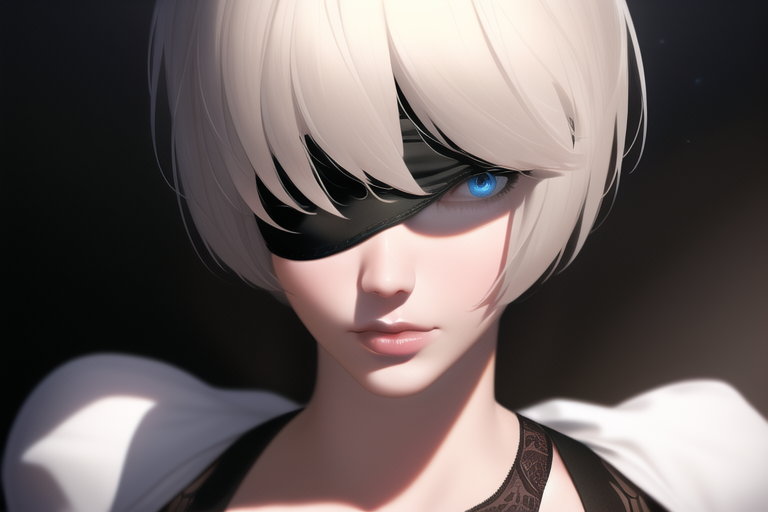 The best android from NovelAI - NSFW, My, Art, Нейронные сети, Artificial Intelligence, Girls, Anime, 2D, Stable diffusion, Longpost, Anime art, Yorha unit No 2 type B, NIER Automata, Booty