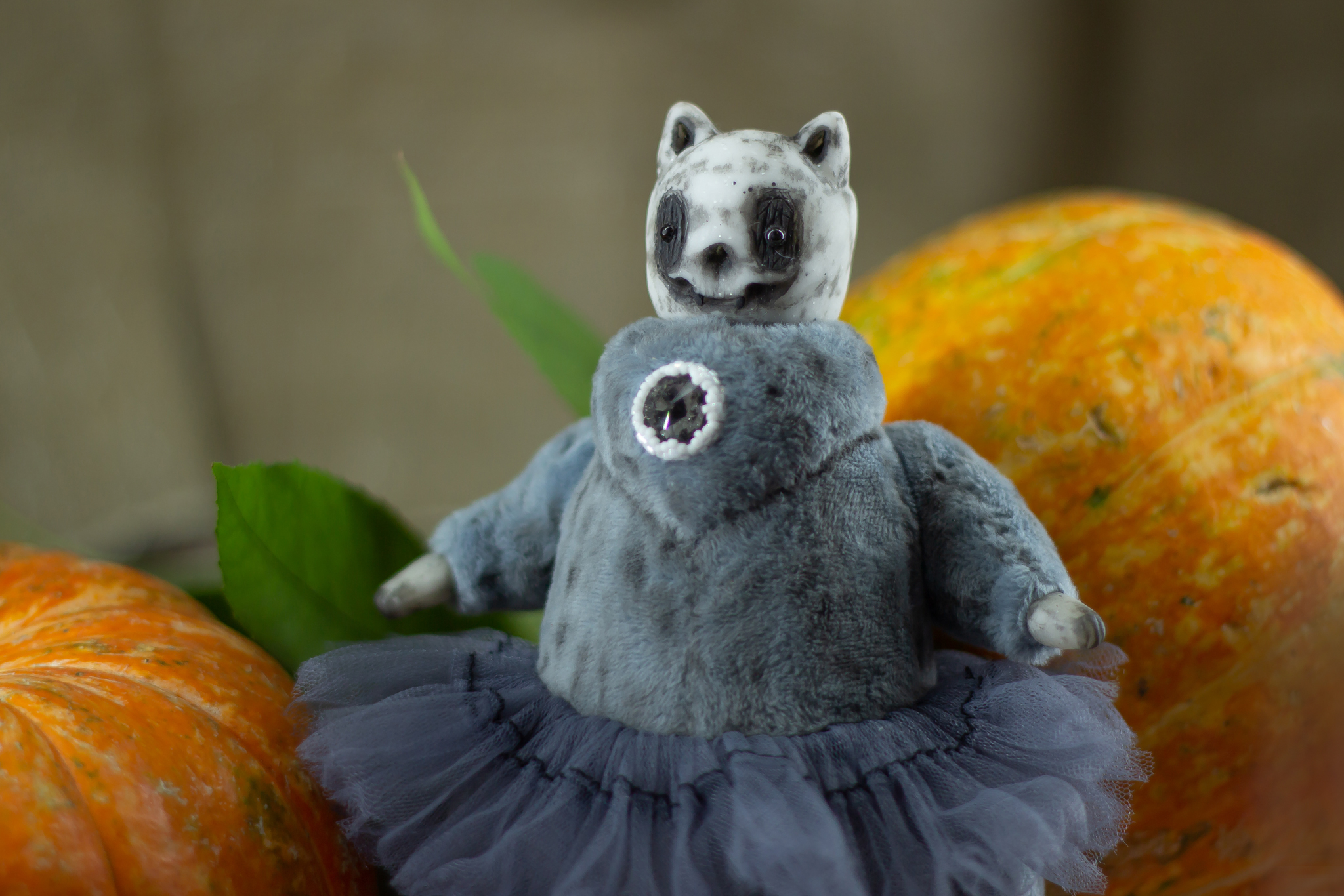 Happy Halloween! - My, Polymer clay, Author's toy, Toys, Лепка, Pumpkin, Halloween, Mixed media, Doll