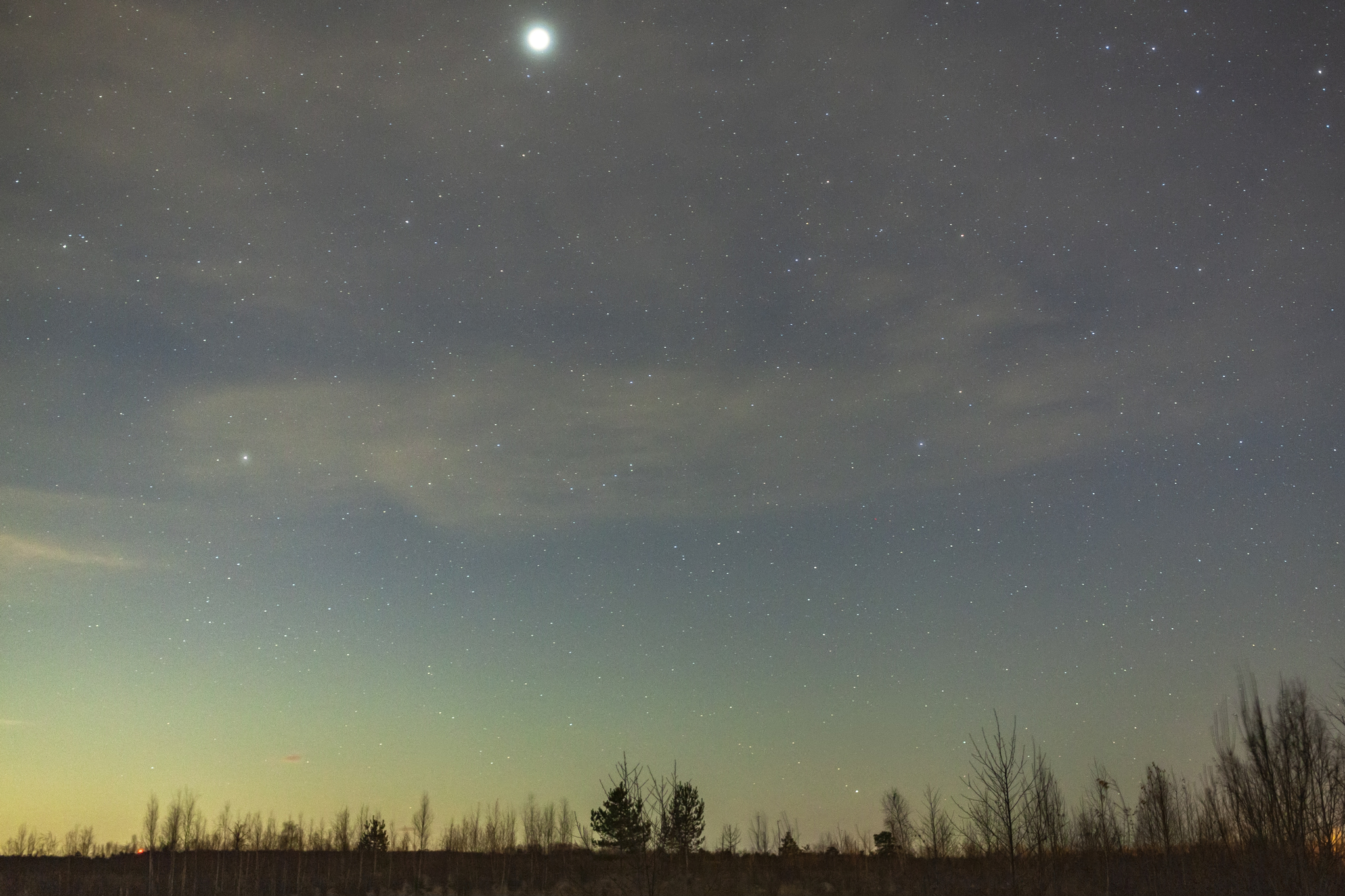 Jupiter and its own airglow - My, The photo, Nature, Sky, Astrophoto, Stars