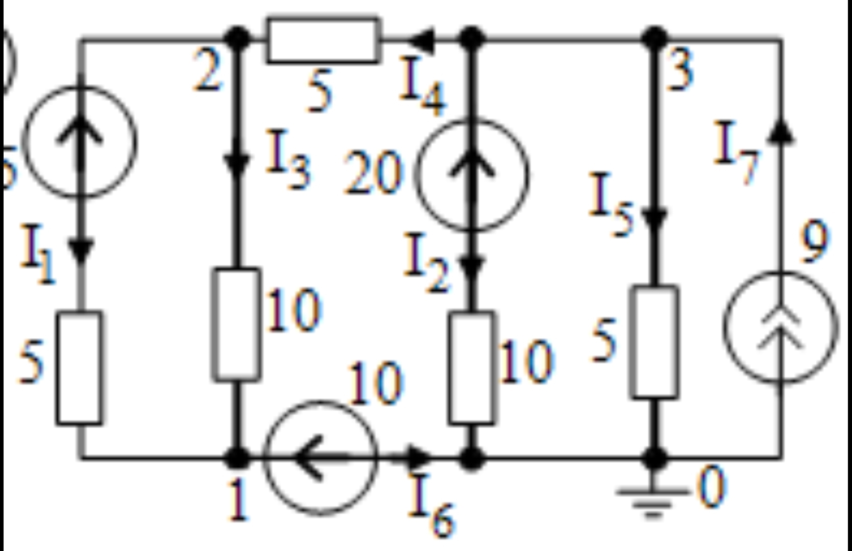 Equations according to Kirchhoff's laws for determining currents - Electricity, Electrician, Toe, ELECTRICAL ENGINEER, Scheme, Help, No rating