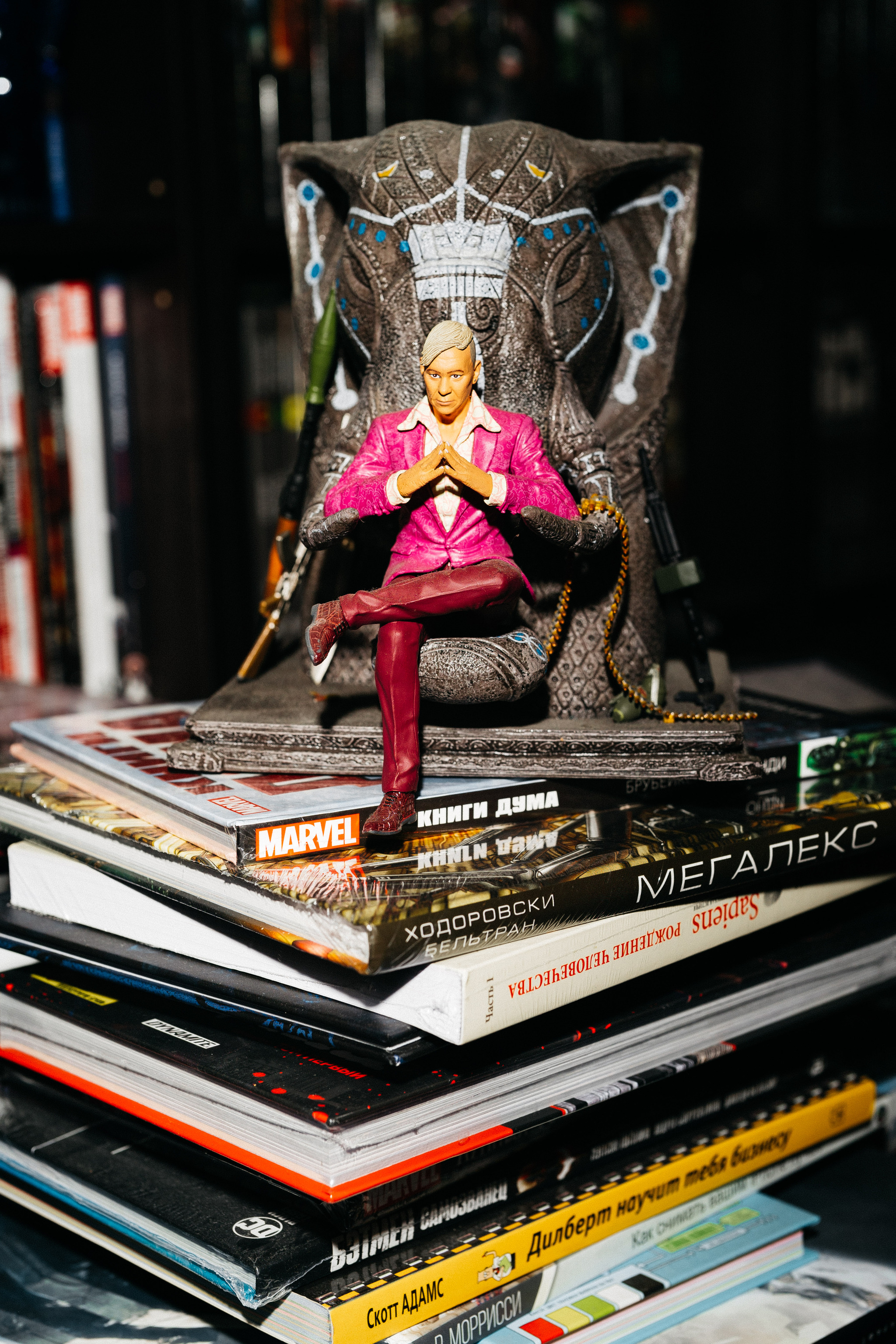 Who guards your bookshelves? - My, Collection, Collecting, Collector's Edition, Figurines, Cyberpunk 2077, The Elder Scrolls V: Skyrim, Fallout 76, Fallout, Longpost