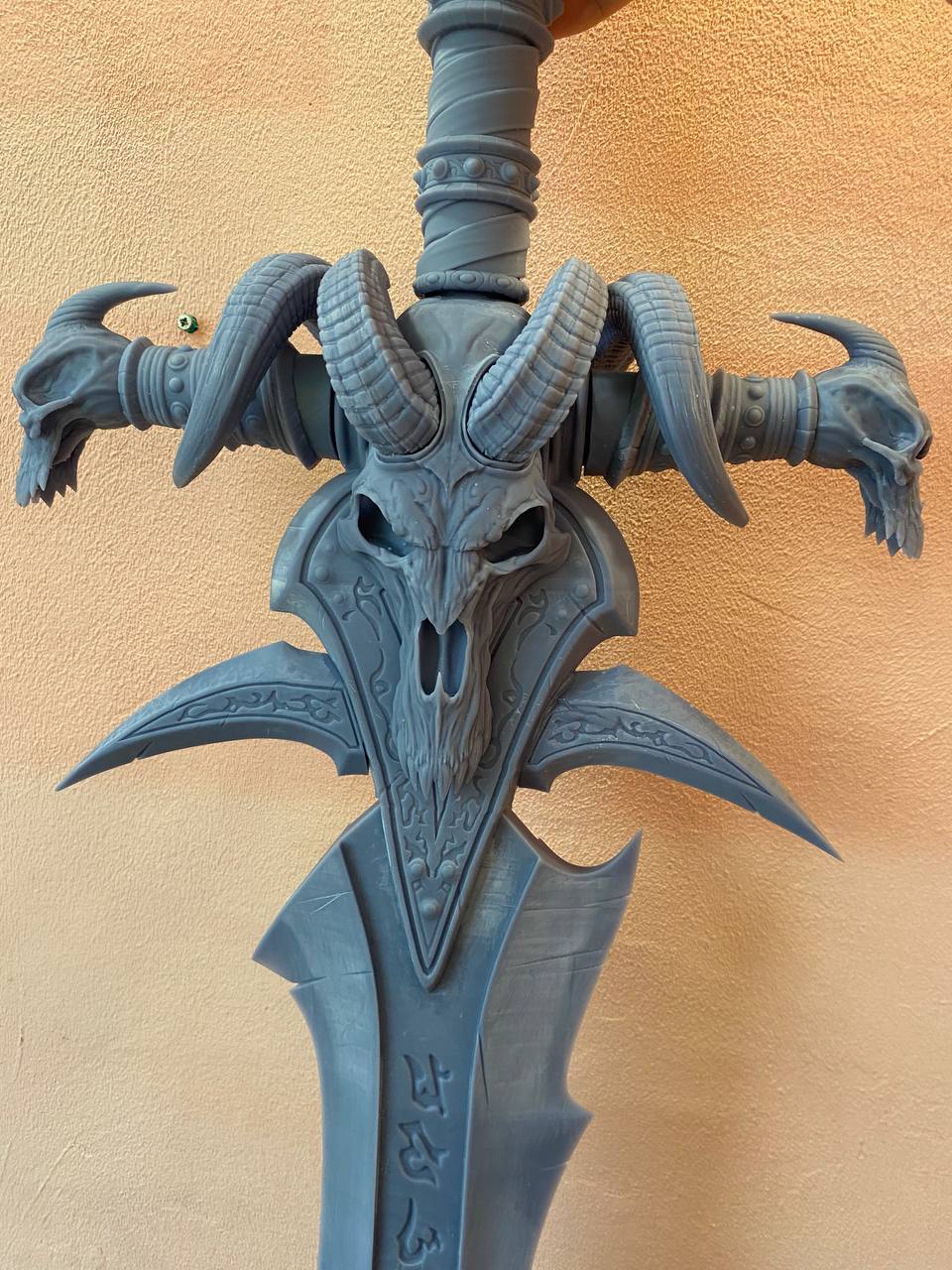 There must always be a Lich King - My, 3D печать, 3D printer, Modeling, Scale model, Stand modeling, Longpost, World of warcraft, Warcraft 3, Frostmourne, Ice Sorrow, Lich King, Sword