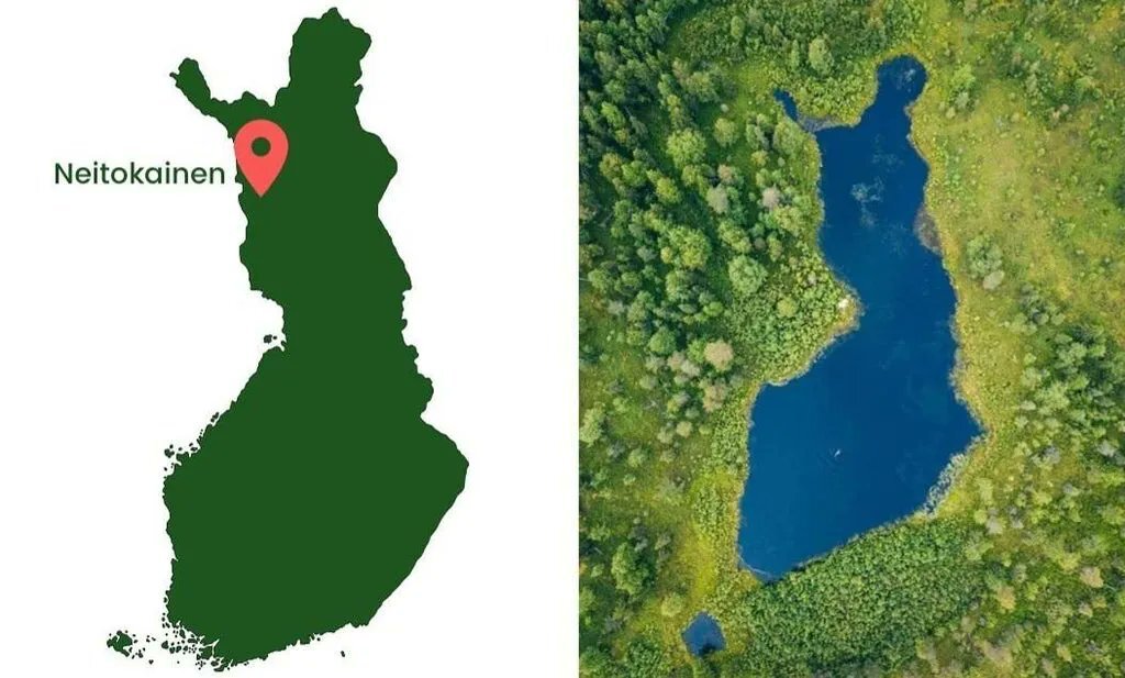 In Finland there is an artificial pond similar to Finland) - Finland, World map, Coincidence, Geography