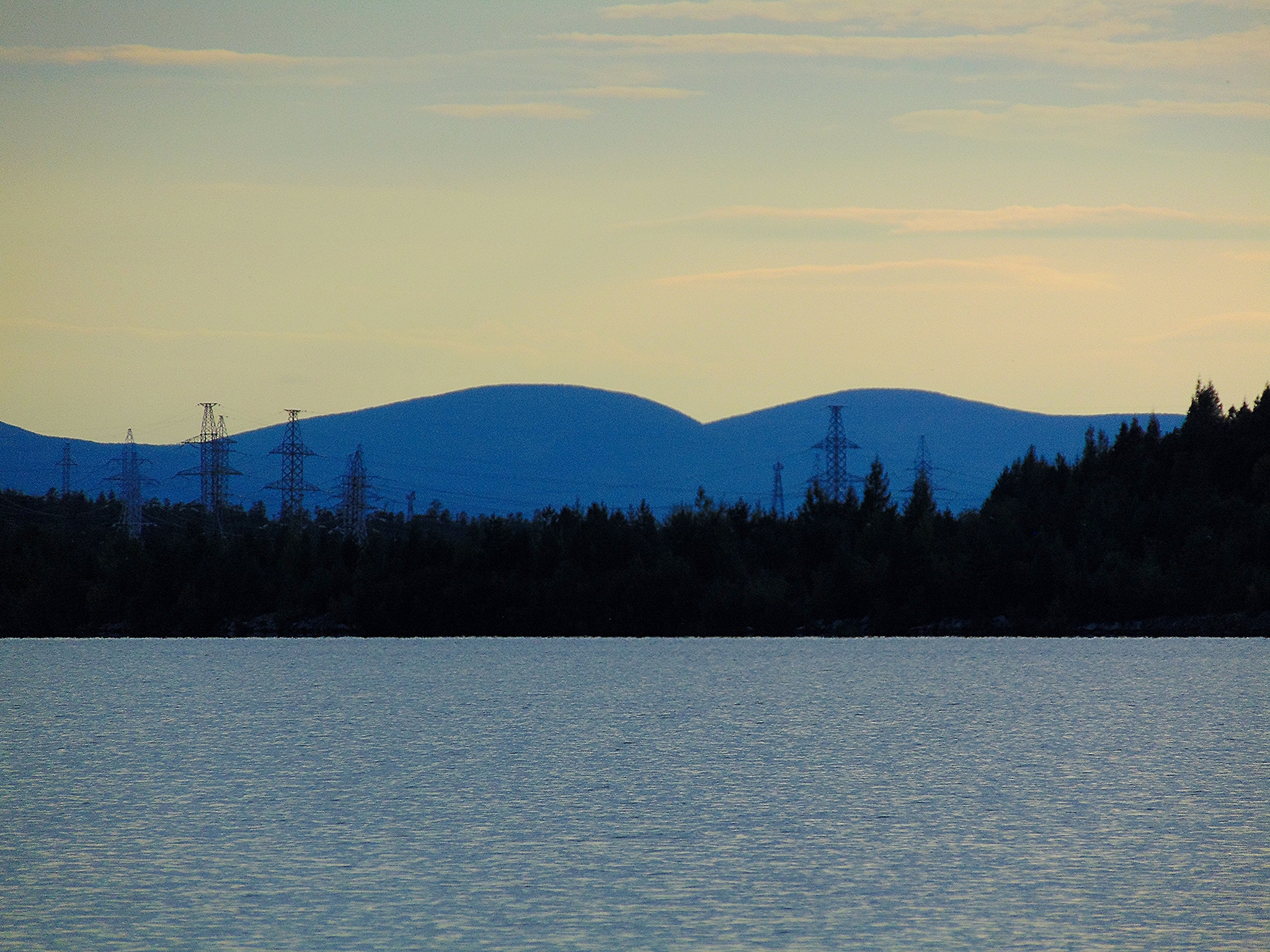 Sunset in blue - My, The photo, The mountains, Lake, Yakutia, Sunset