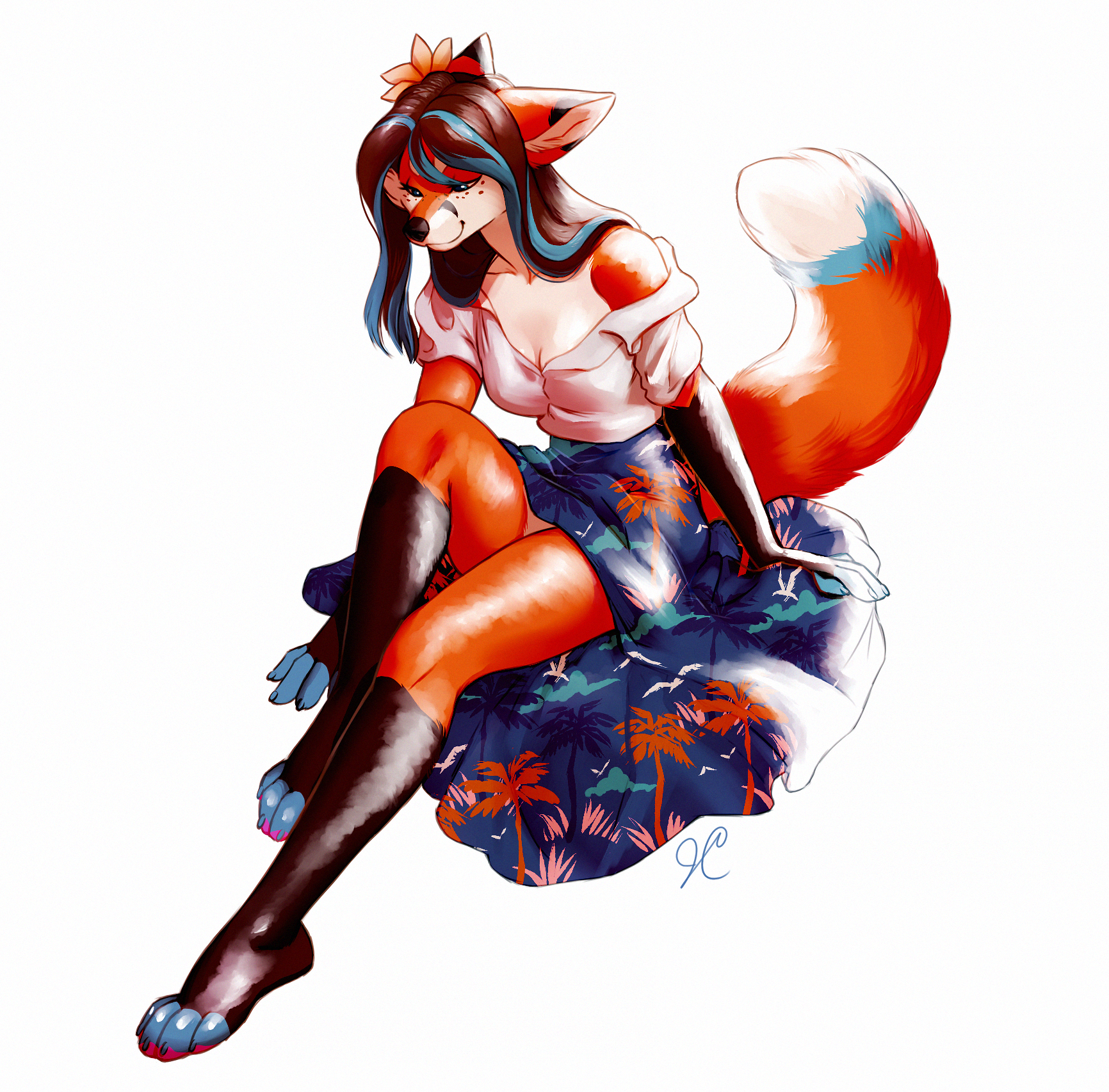 Girls - Furry, Anthro, Art, Furry feline, Furry canine, Furry cat, Furry dog, Thelupinprincess, Longpost