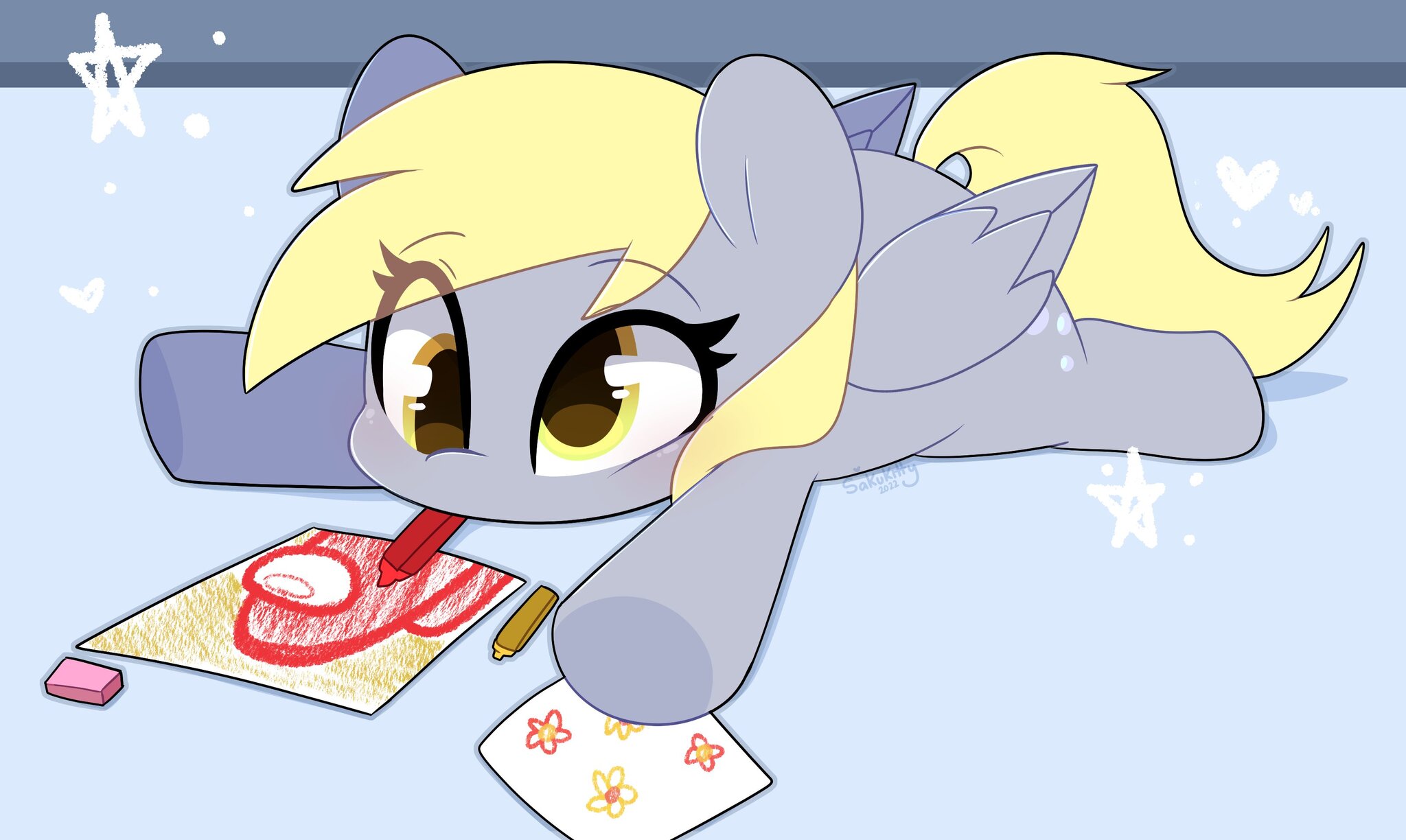 Draw something suspicious - My little pony, Derpy hooves, PonyArt, Art, Sakukittyy