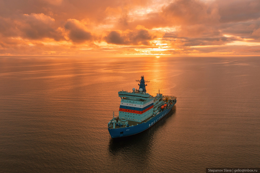 Continuation of the post “The third nuclear-powered icebreaker of project 22220 Ural entered sea trials. Beautiful - news, Russia, Shipbuilding, Nuclear icebreaker, Longpost, Sdelanounas ru, Trial, Reply to post